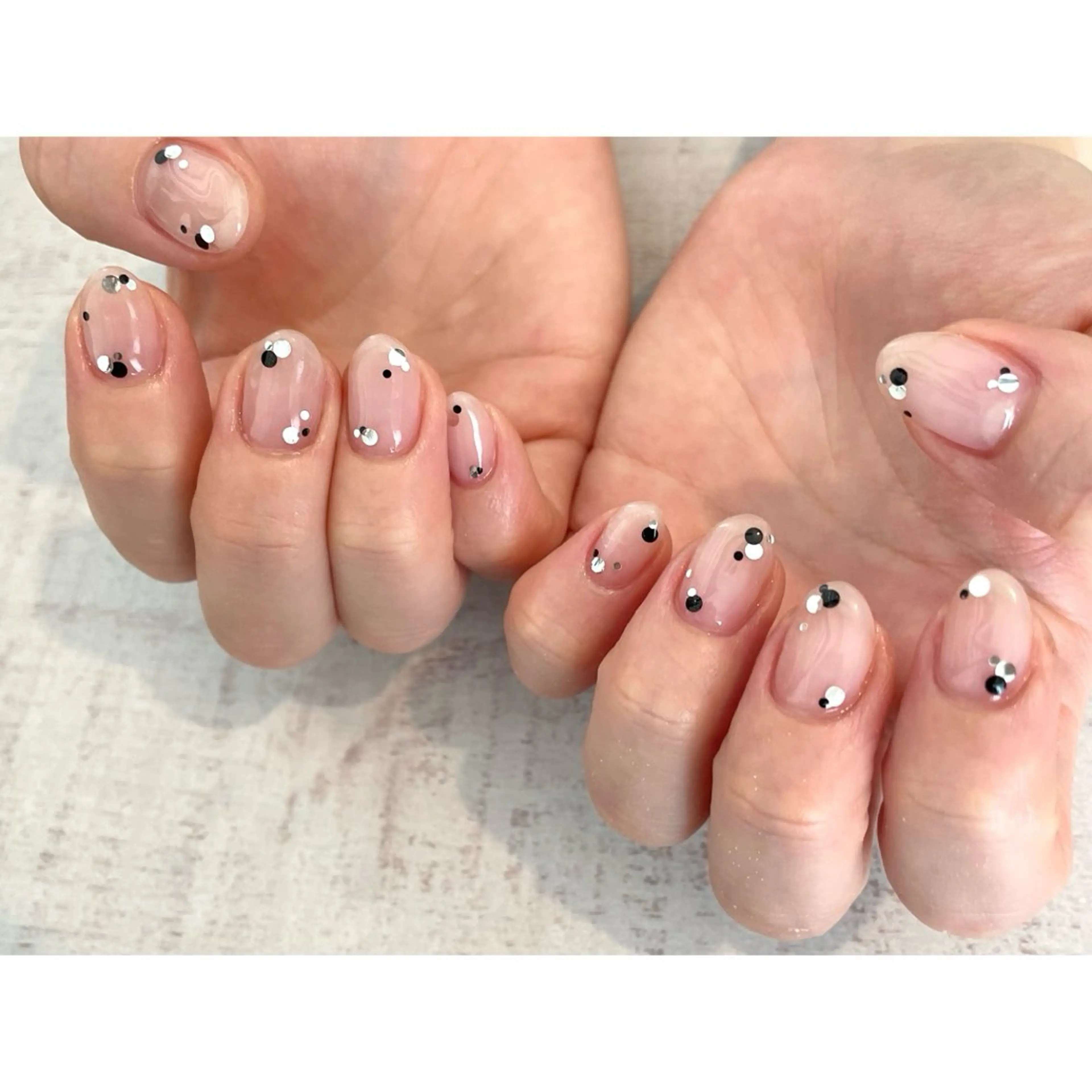 ネイル ハンドネイル 𖡼 yumenoのネイルデザイン