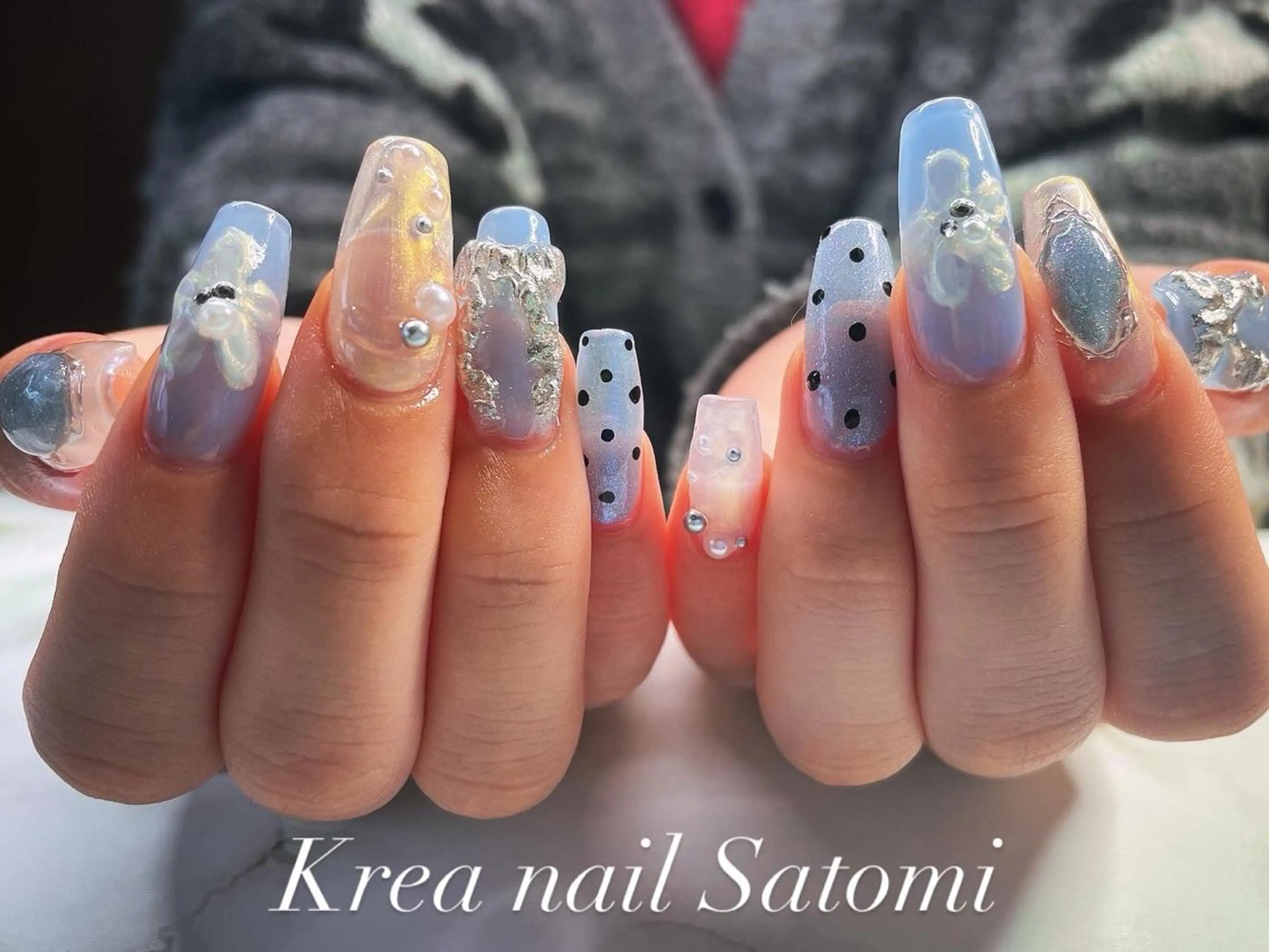 ネイル 長さ出し ネイルチップ Krea nail Satomi所属・Krea nail Satomiのネイルデザイン