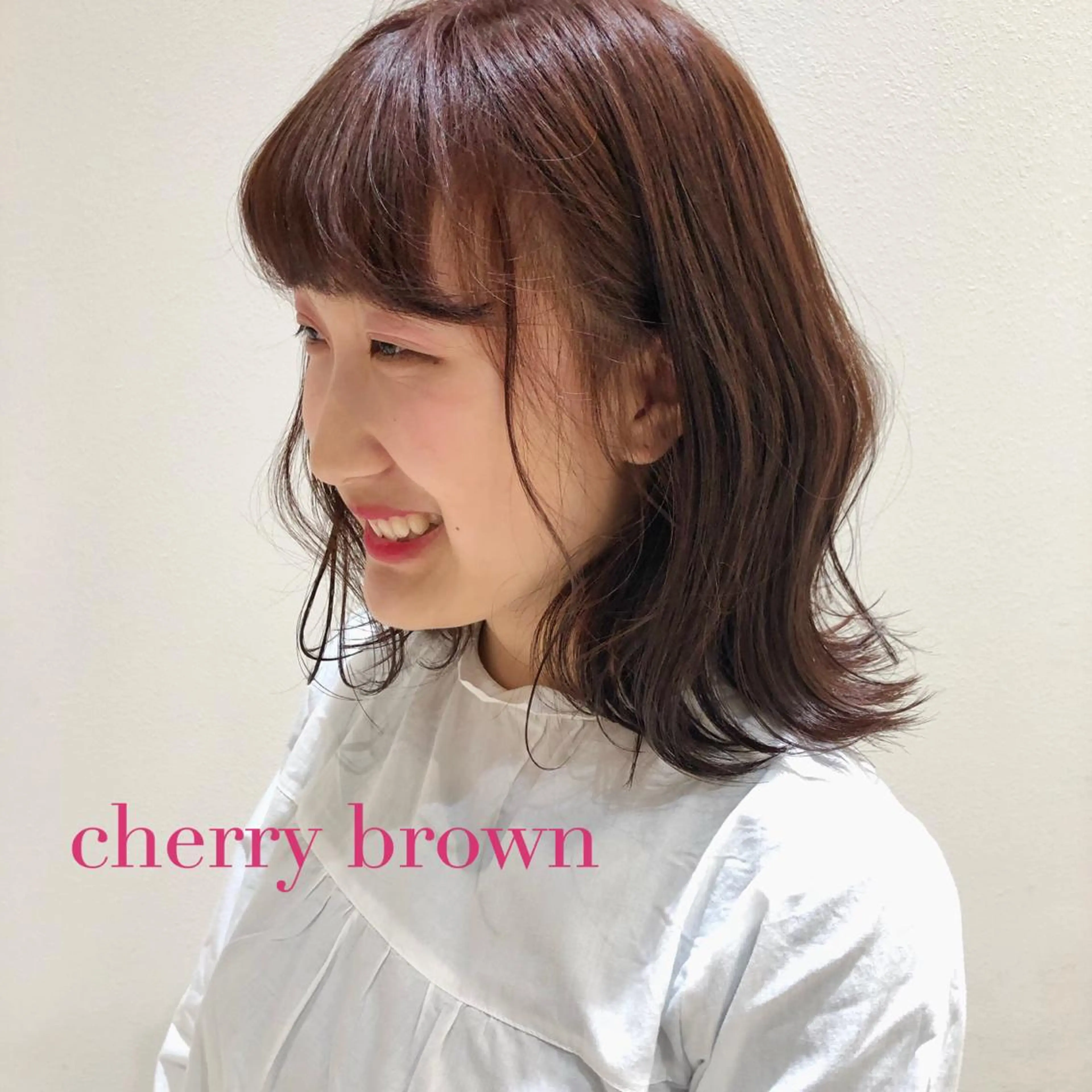 セミロング カラー ブラウンカラー ピンクカラー BELLA/天王寺/ 似合わせ/木浦心のヘアスタイル