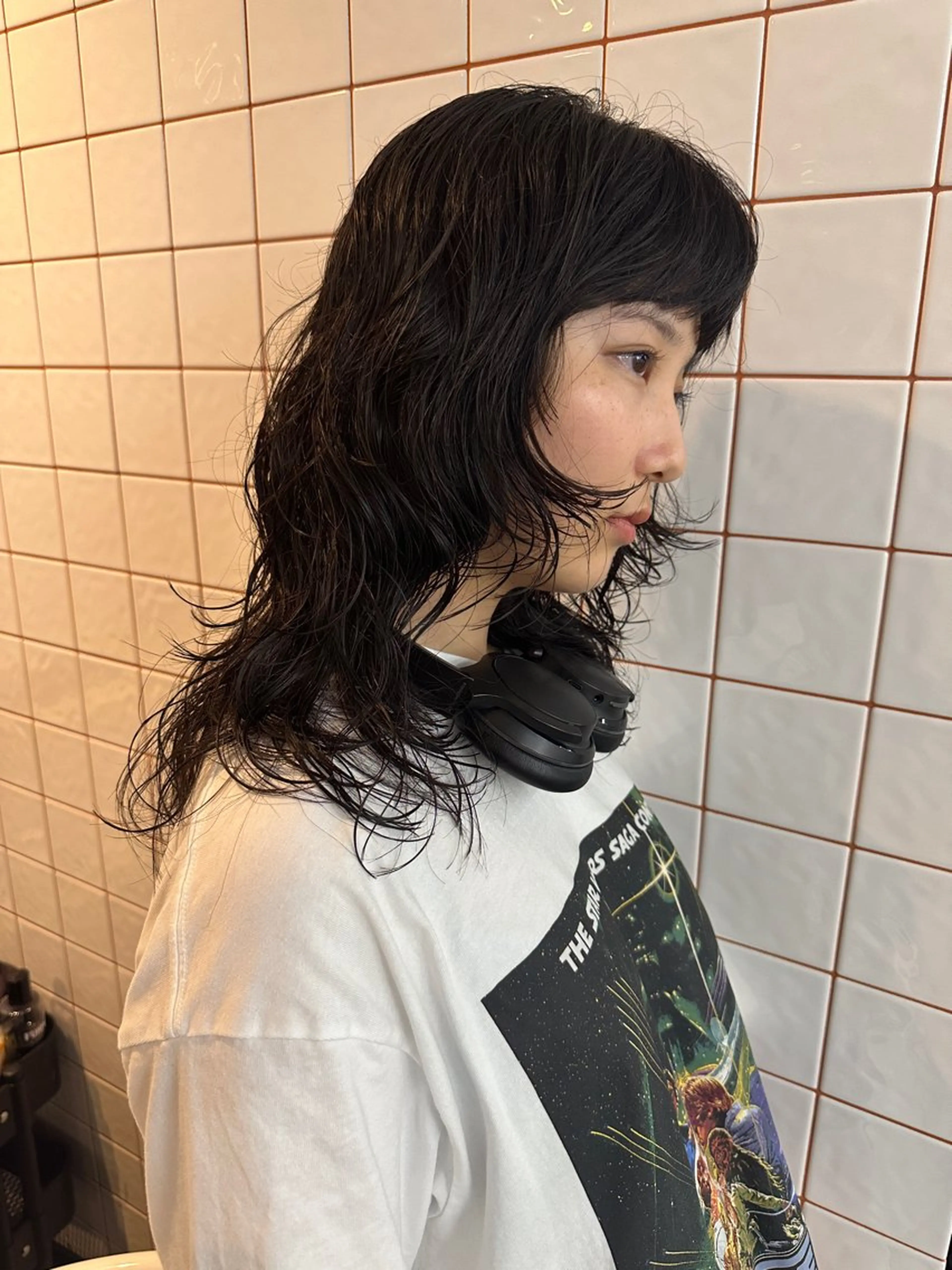 ロング カラー パーマ ロングレイヤー レイヤーカット ロング カット ヘアカラー パーマ ボブ/レイヤー/ケア パーマ/透明感カラーのヘアスタイル