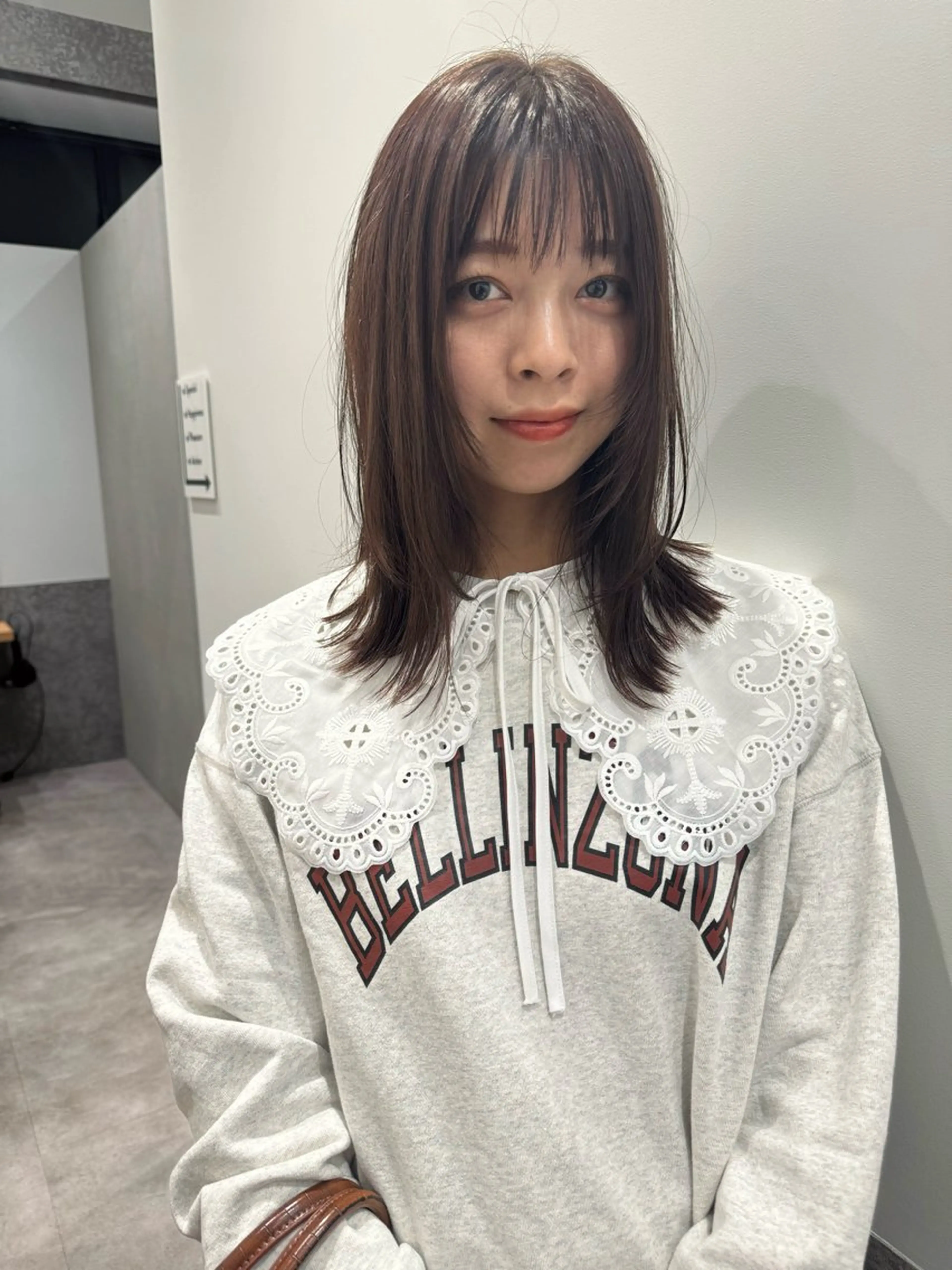 ミディアム カラー レイヤーカット カット ヘアカラー センスをお届けします 大谷将生INFPのヘアスタイル