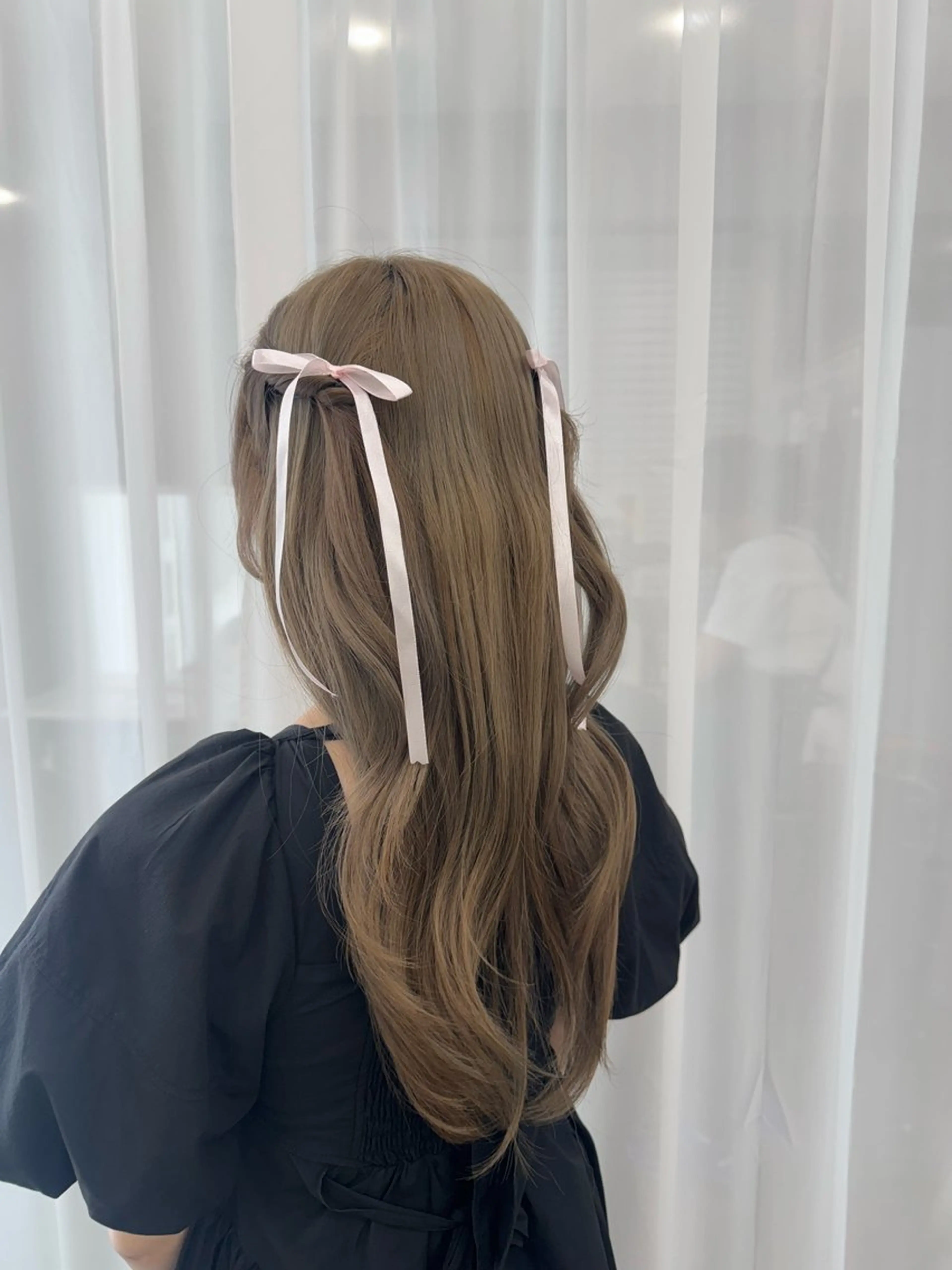 巻き下ろしハーフツインの写真