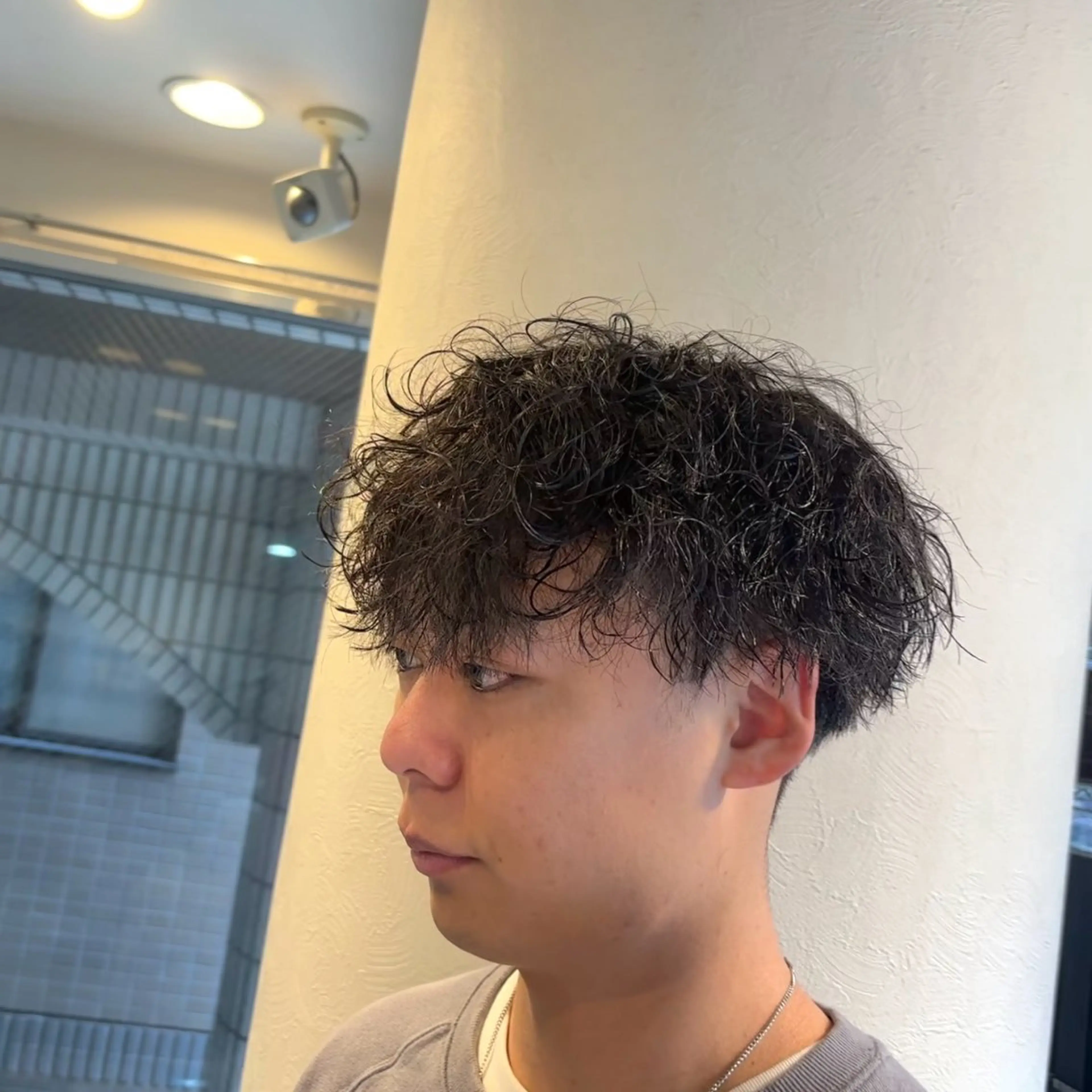 ミディアム パーマ メンズ カット パーマ 💥横浜メンズ特化 💥ルキのヘアスタイル