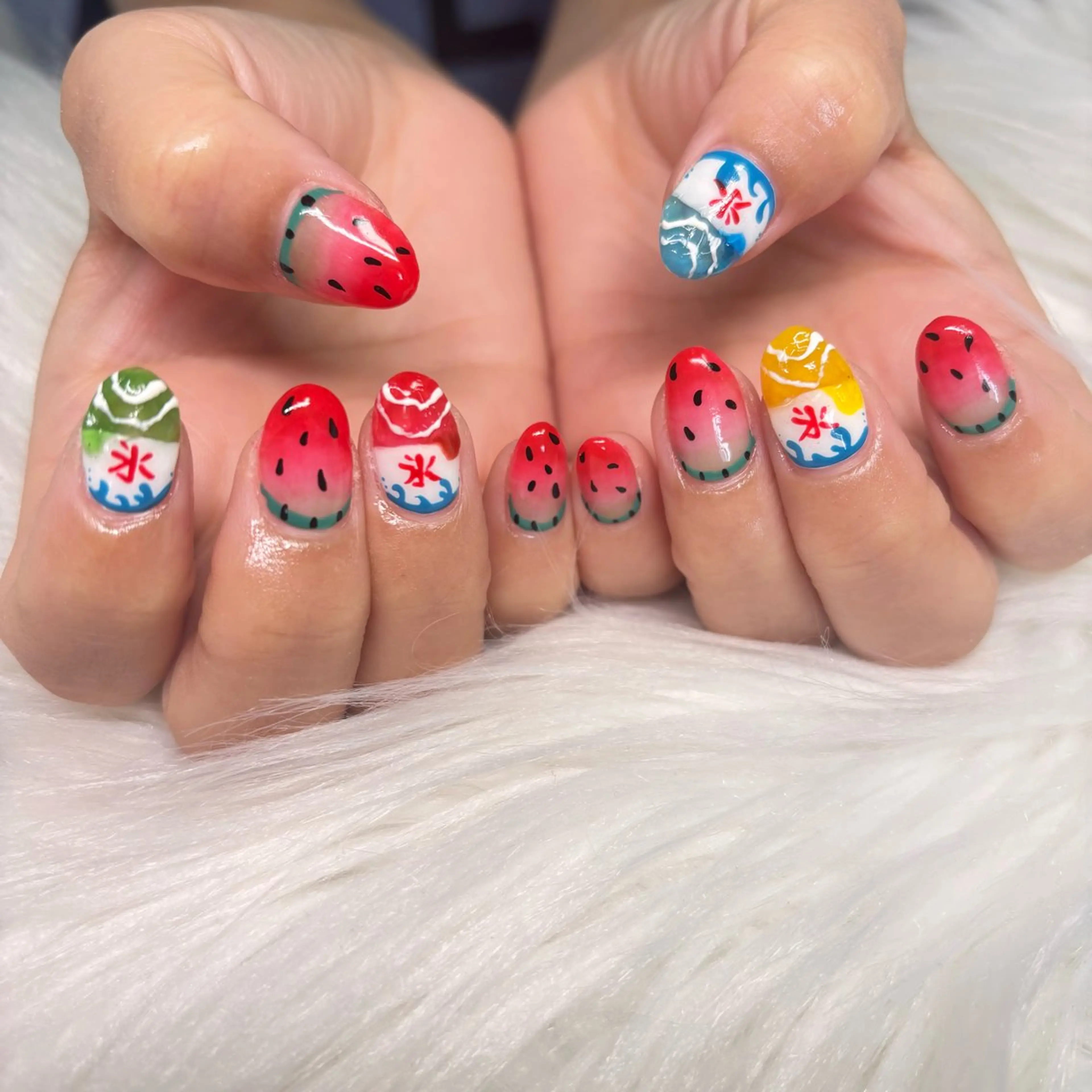 ネイル ハンドネイル RE💟N.NAIL ラテン系お姉さんのネイルデザイン