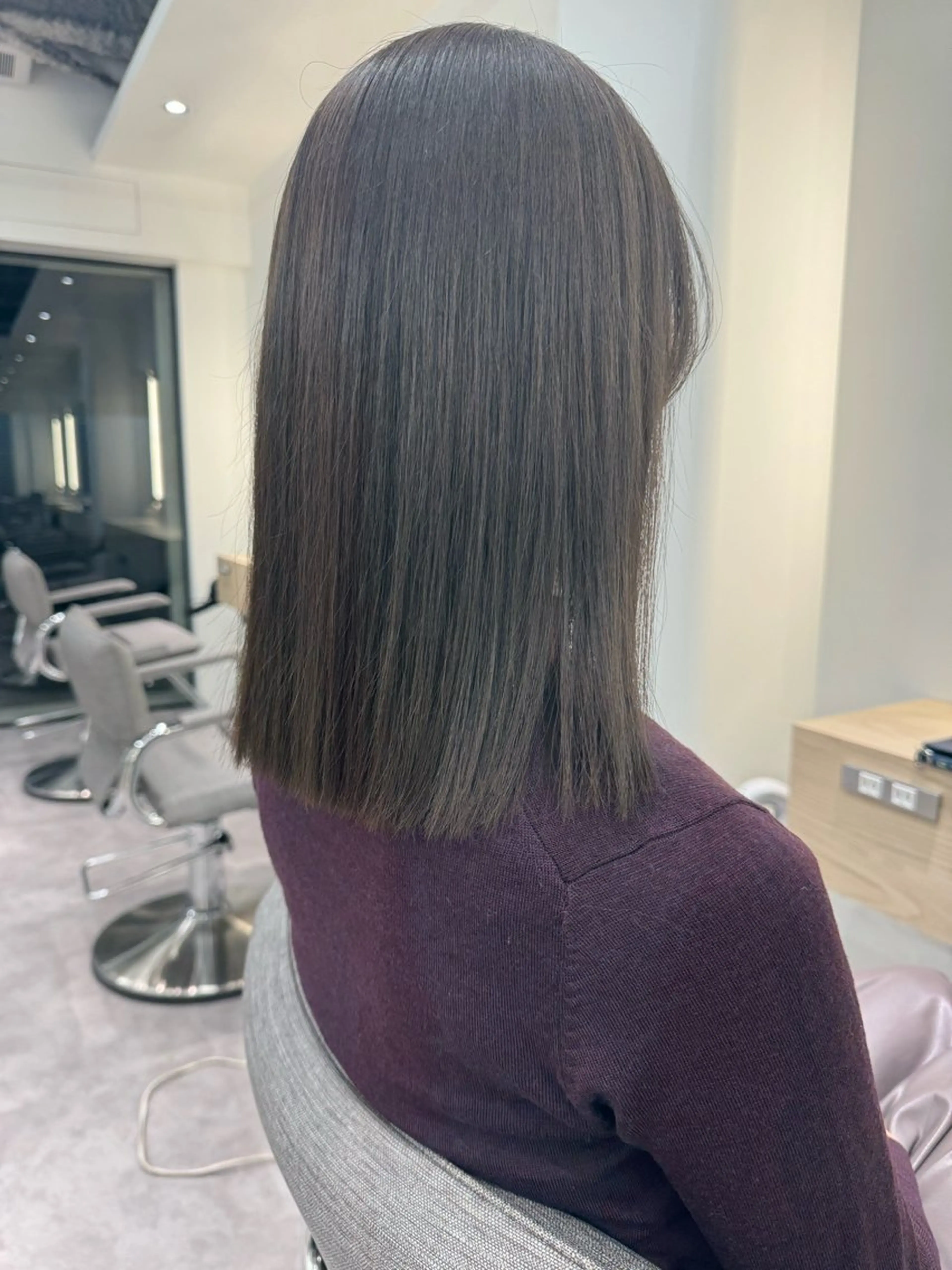 ミディアム カット ヘアカラー 仲川 和人のヘアスタイル