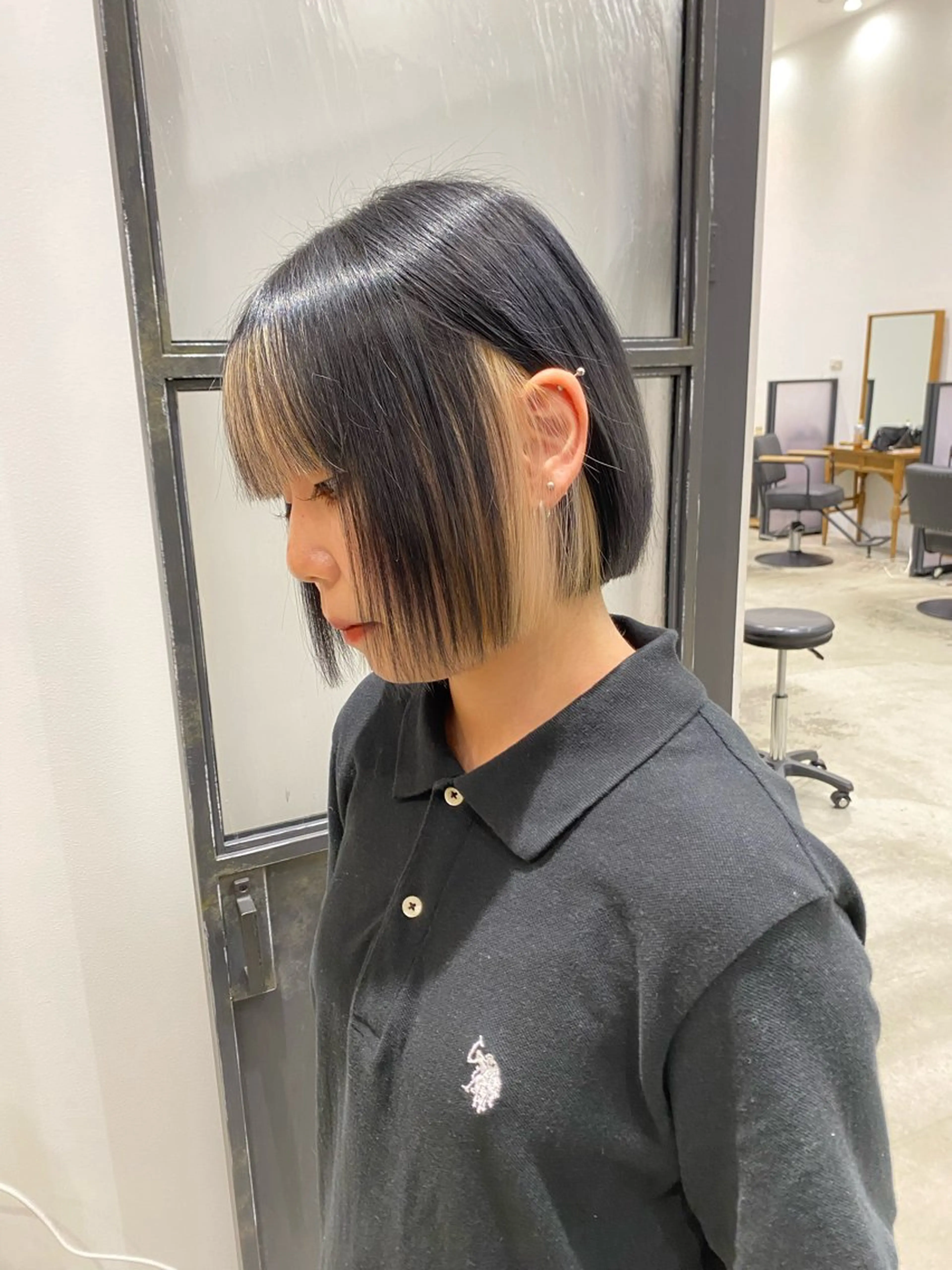 ショート ボブ ヘアカラー 藤村 雄大のヘアスタイル