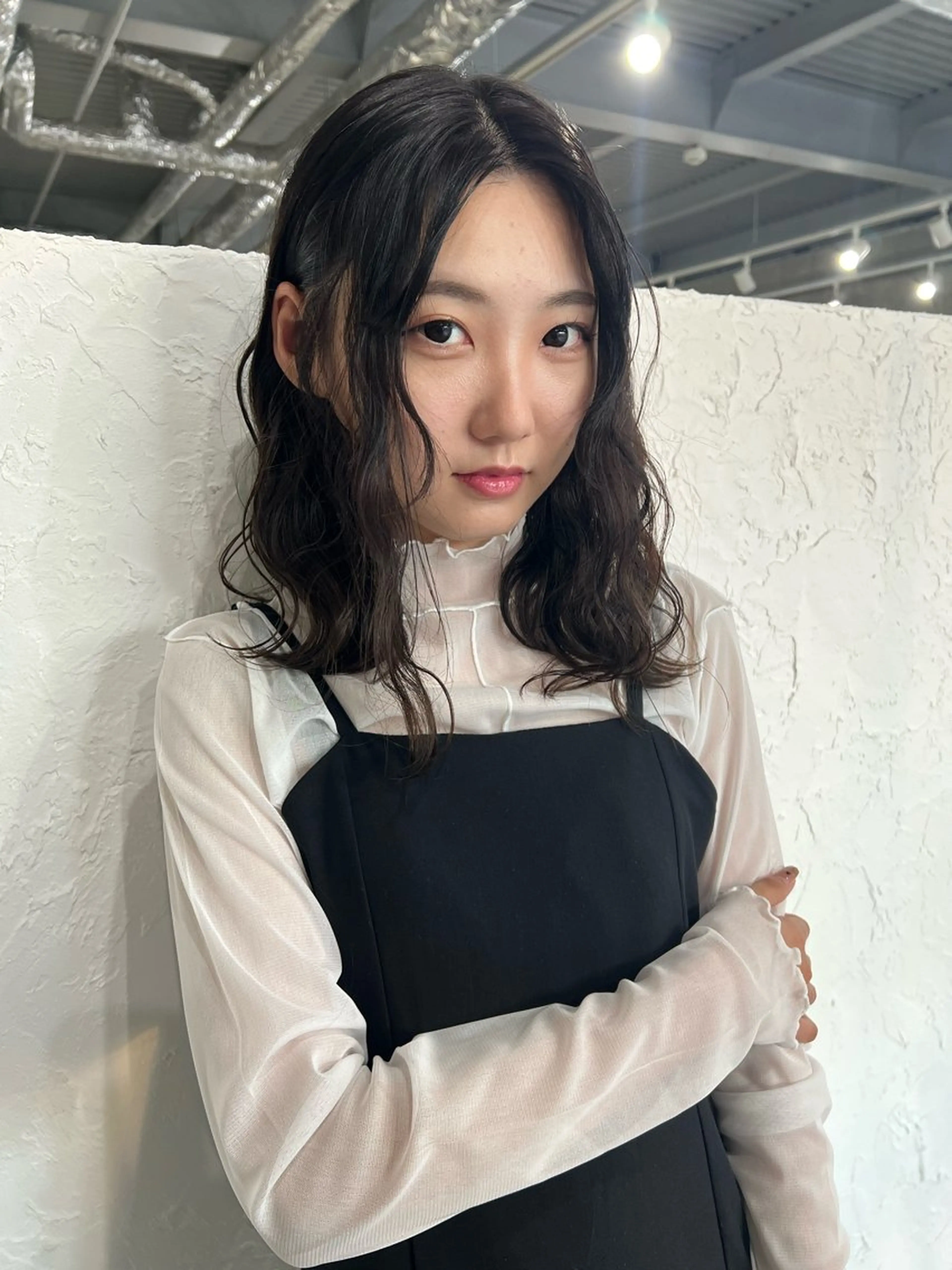 セミロング カラー カット ヘアカラー nishibu ayukaのヘアスタイル