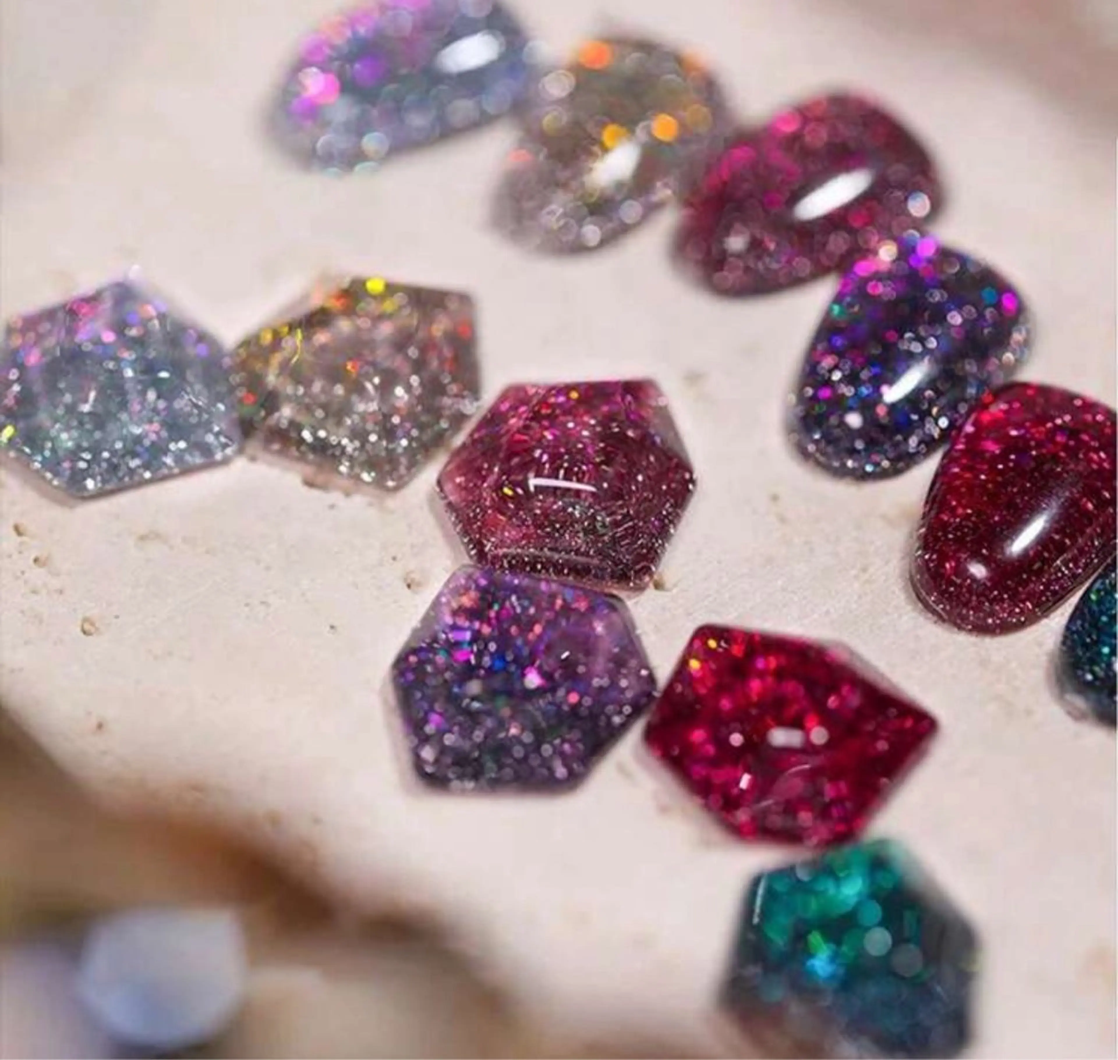 【チップ長さだし】★フラッシュダイヤモンド💎カラー　【ミニモ学割】・口コミ投稿できる方のみご利用🉑の写真