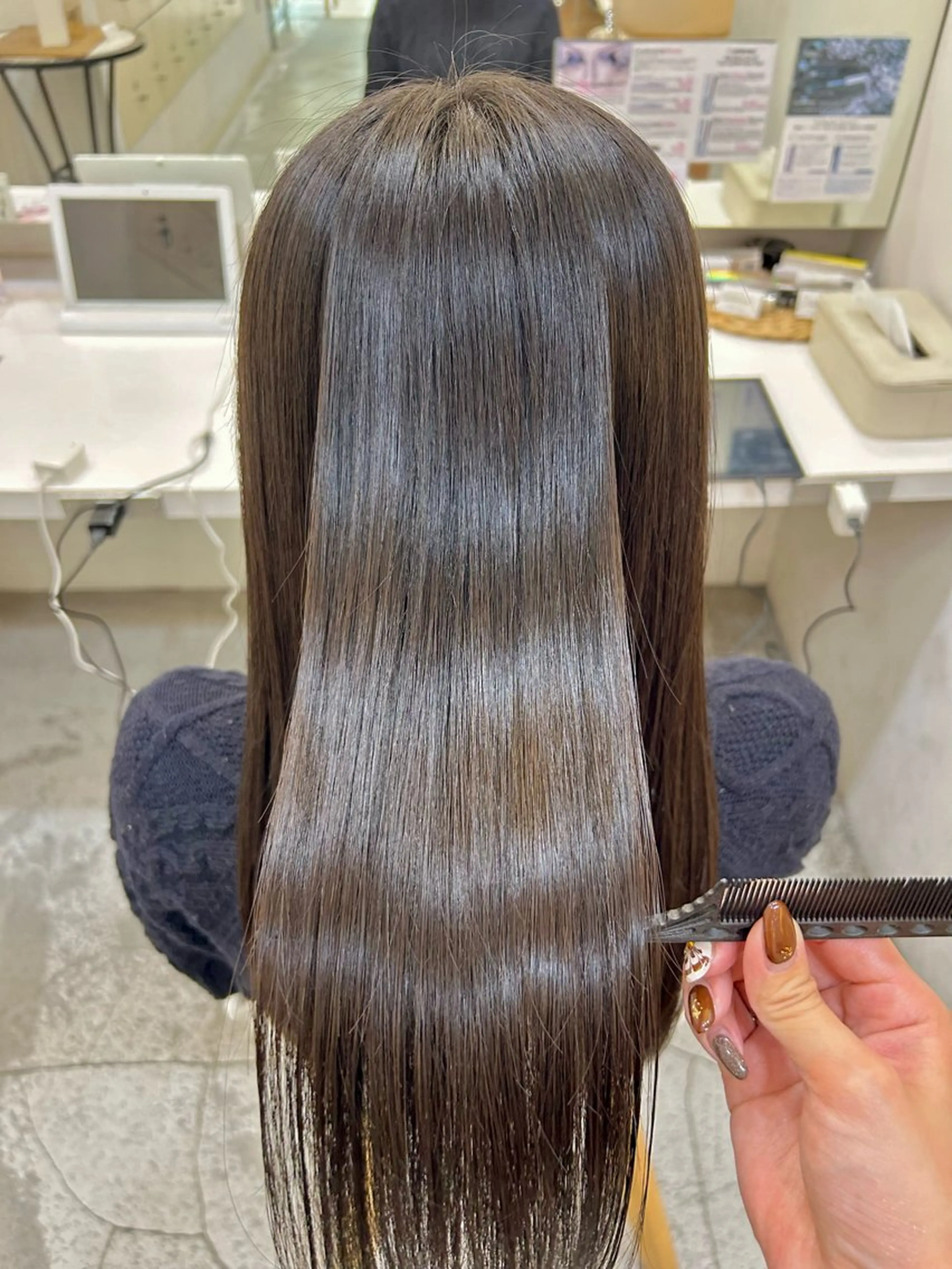 ロング パーマ カット 縮毛矯正 トリートメント 💠クロスパーマ /アレンジ/彩未💠のヘアスタイル