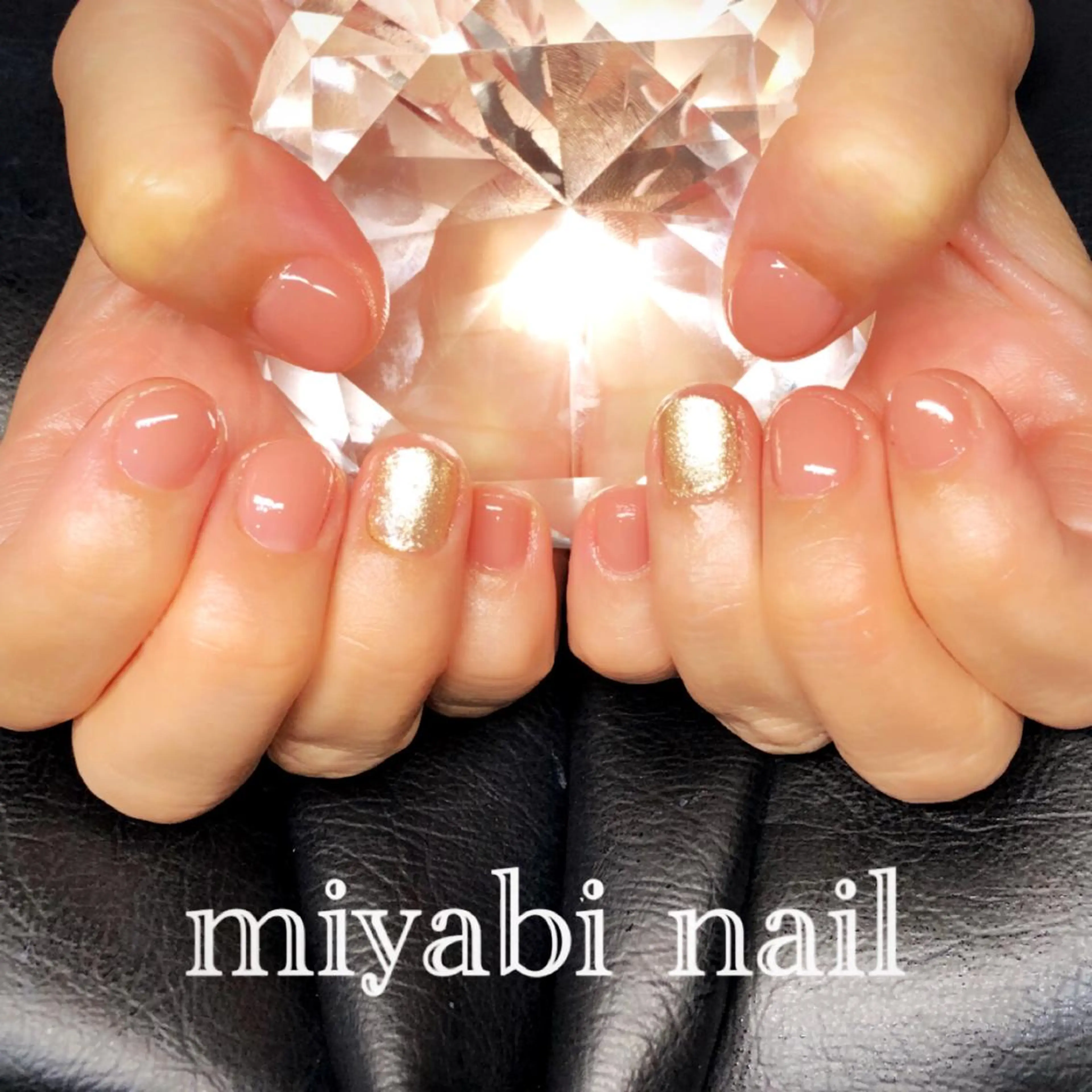 ネイル チークネイル ジェルネイル オフィスネイル ぷっくりネイル ショートネイル ハンドネイル miyabi nail 桂川駅近くのネイルデザイン