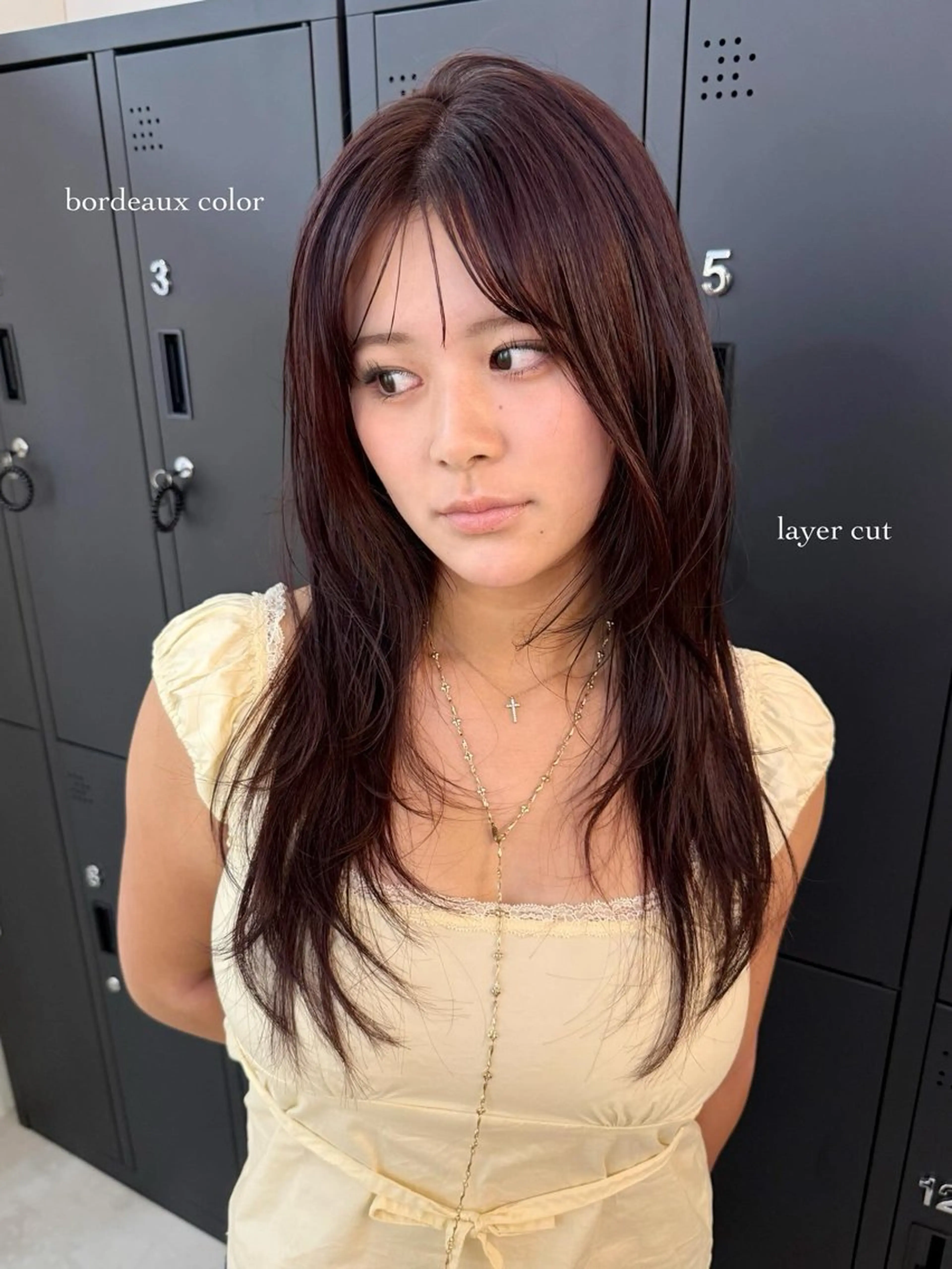 ロング カラー ヘアカラー トリートメント ♡アヤメ/レイヤー カット/透明感カラーのヘアスタイル