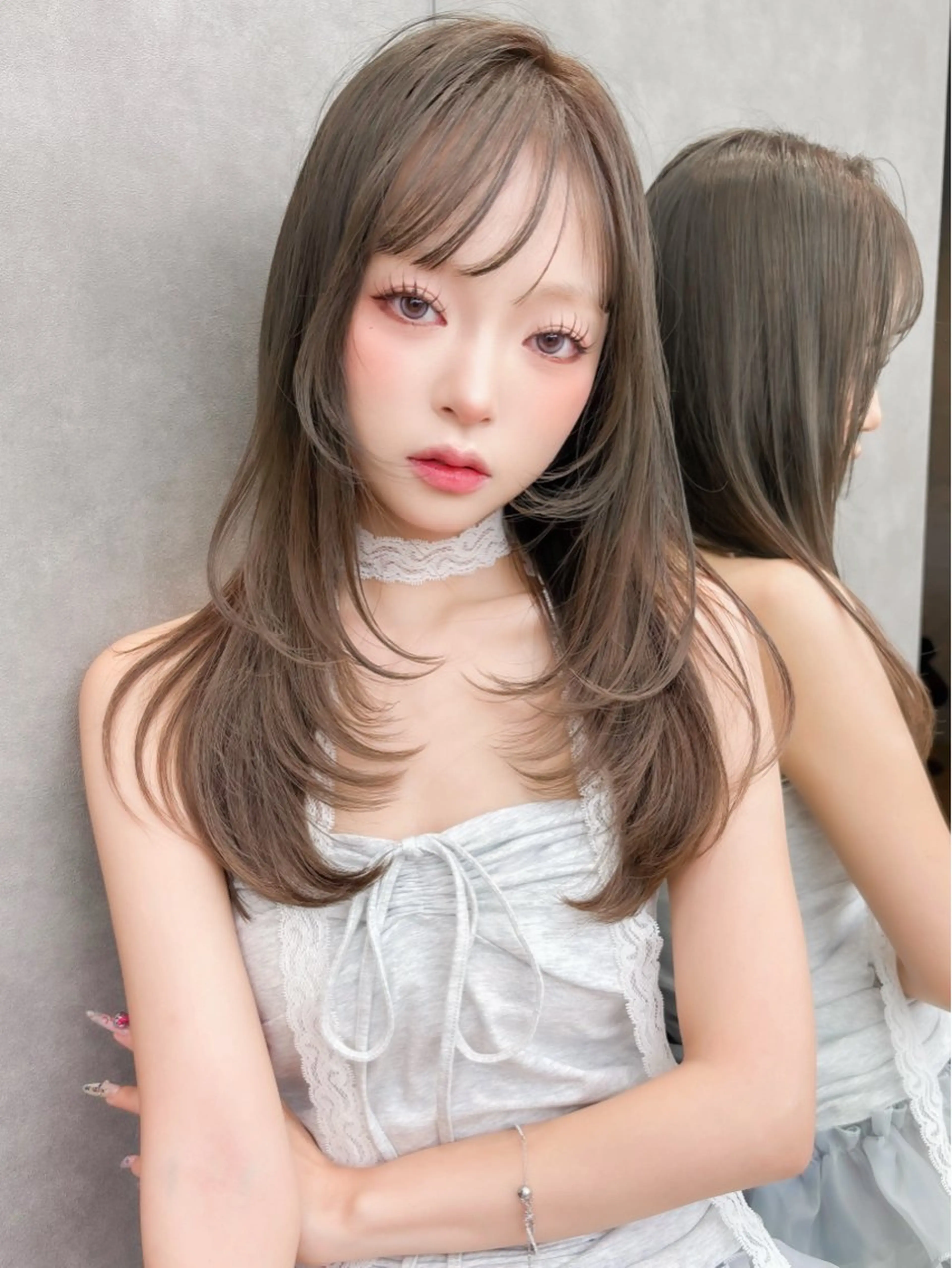 ロング 韓国風ヘア レイヤーカット Lond espoir所属・🫧🩵nazuna 🩵🫧のヘアスタイル