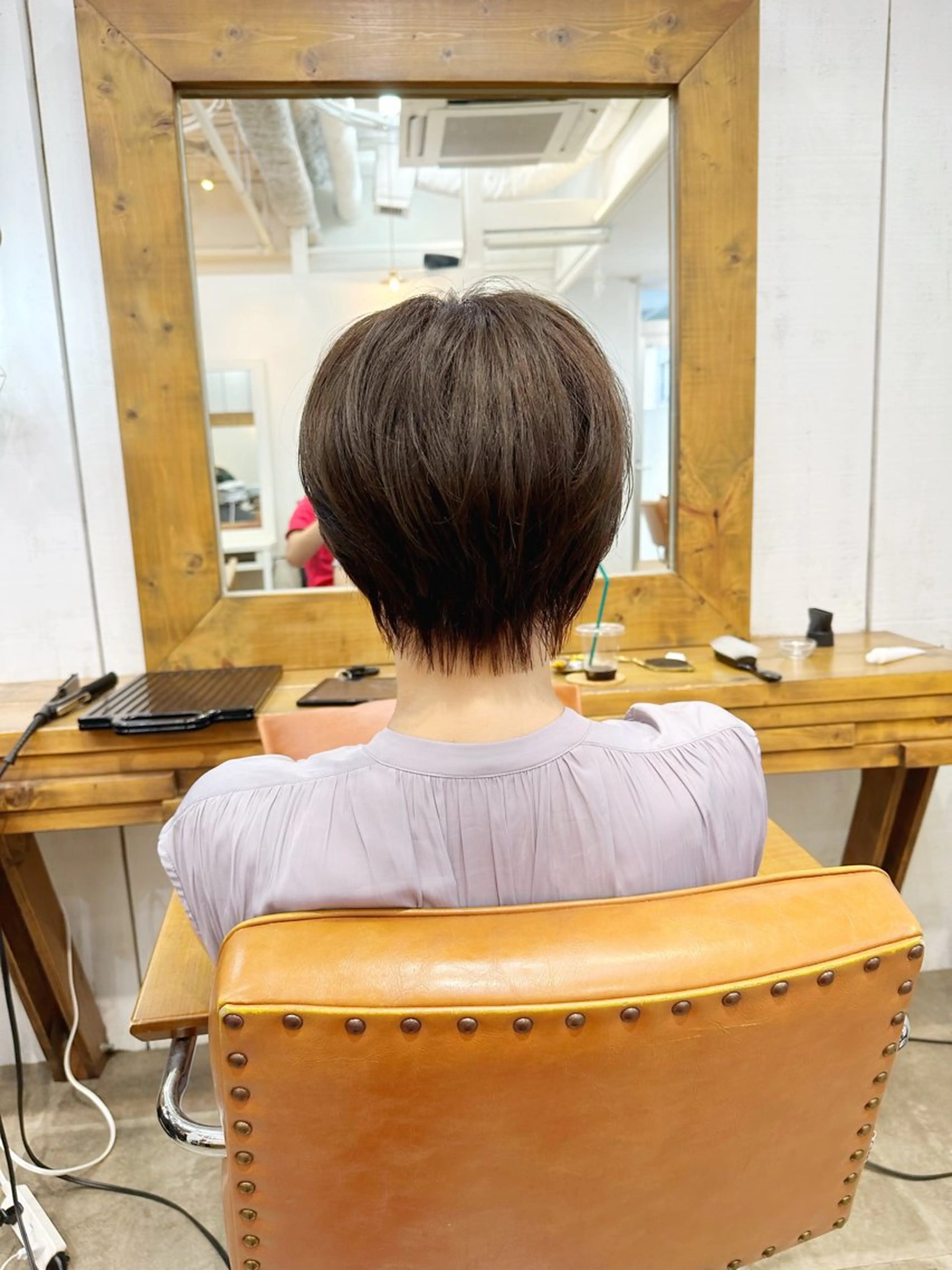 ショート カラー 透明感カラー カット ヘアカラー トリートメント newline銀座所属・銀座ショート/ 大人ショート/金子涼のヘアスタイル