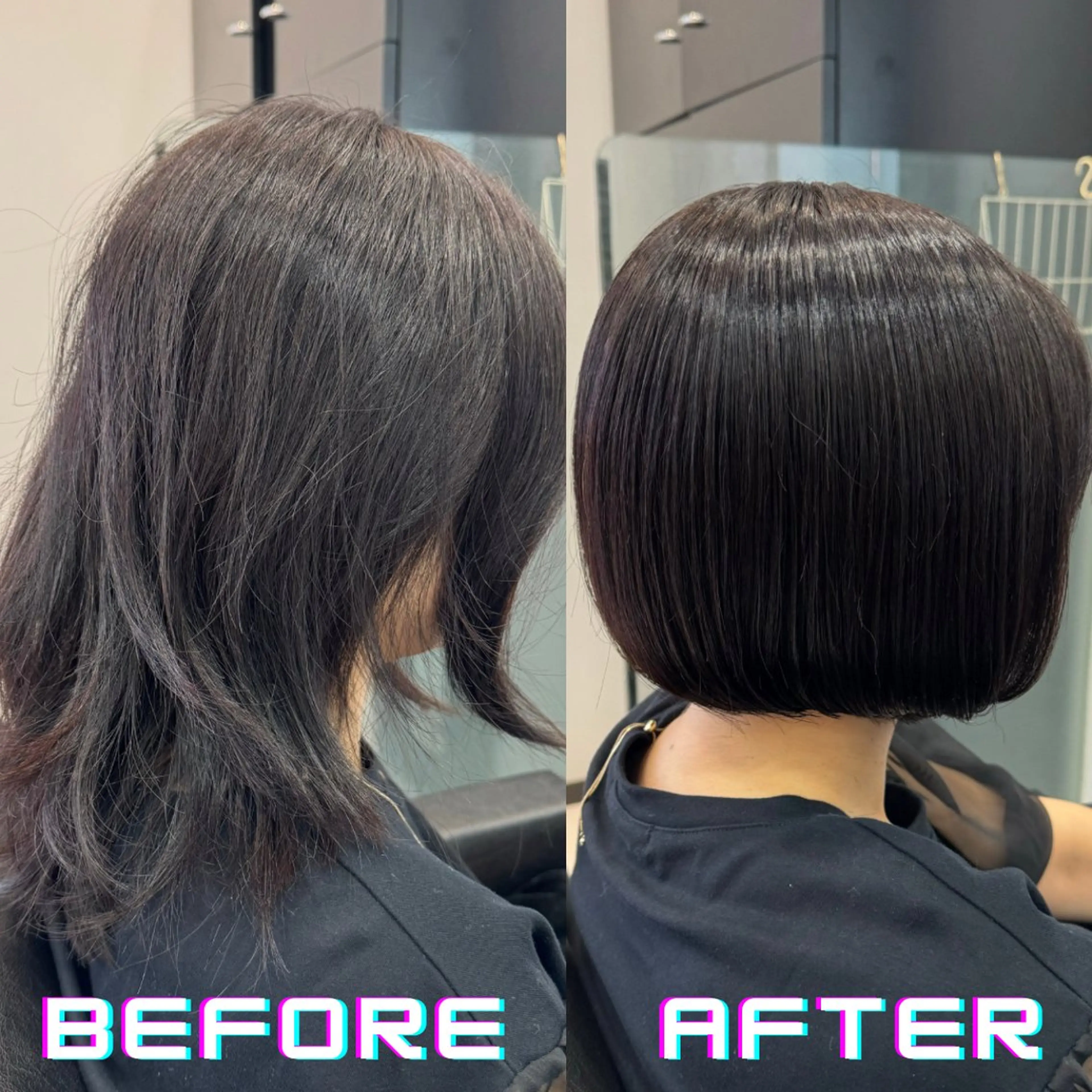 ショート カット ヘアカラー トリートメント YASU🍎ボブ/ 赤系カラー/髪質改善のヘアスタイル