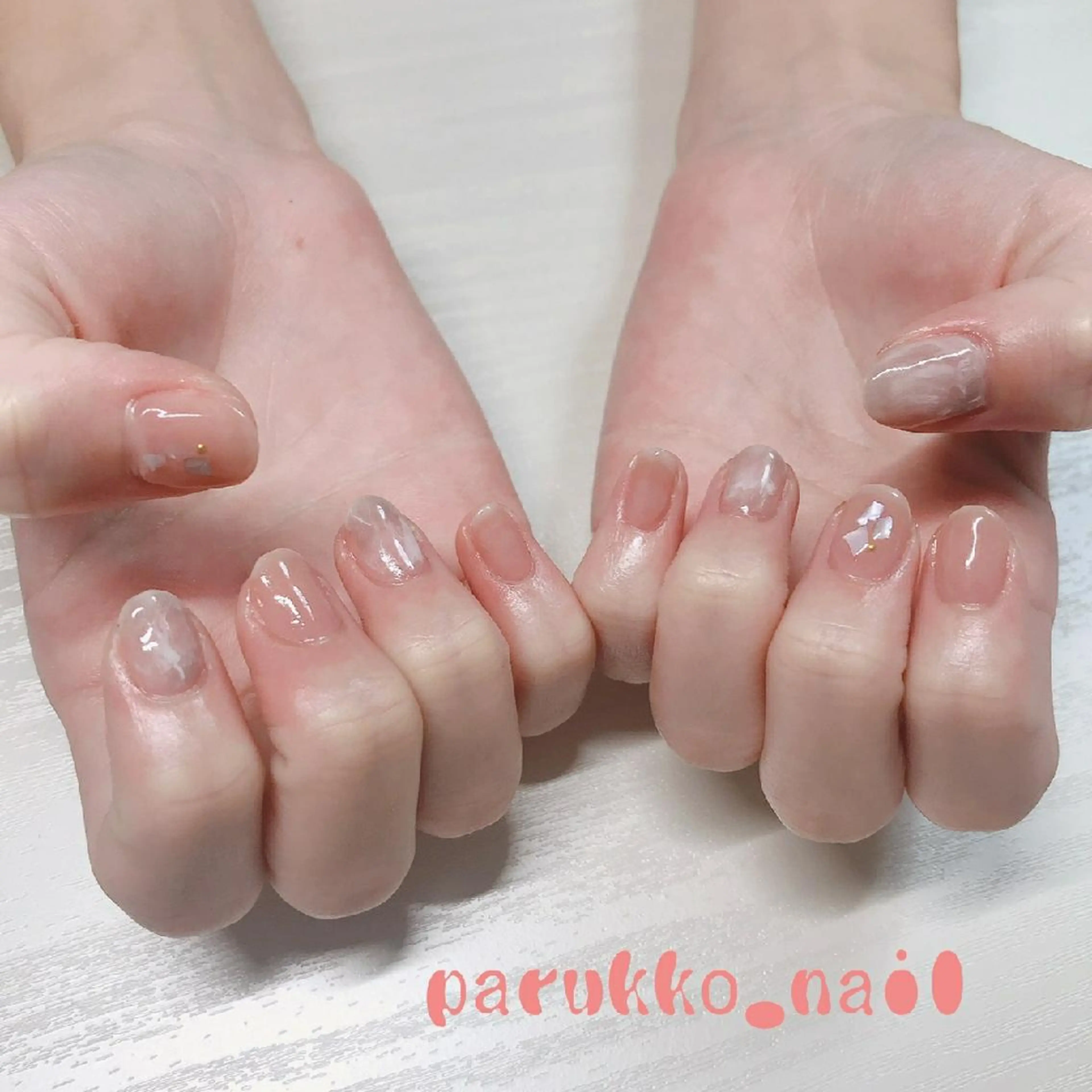 ネイル 爪工房ぱるっこ所属・川岡 香を里のネイルデザイン