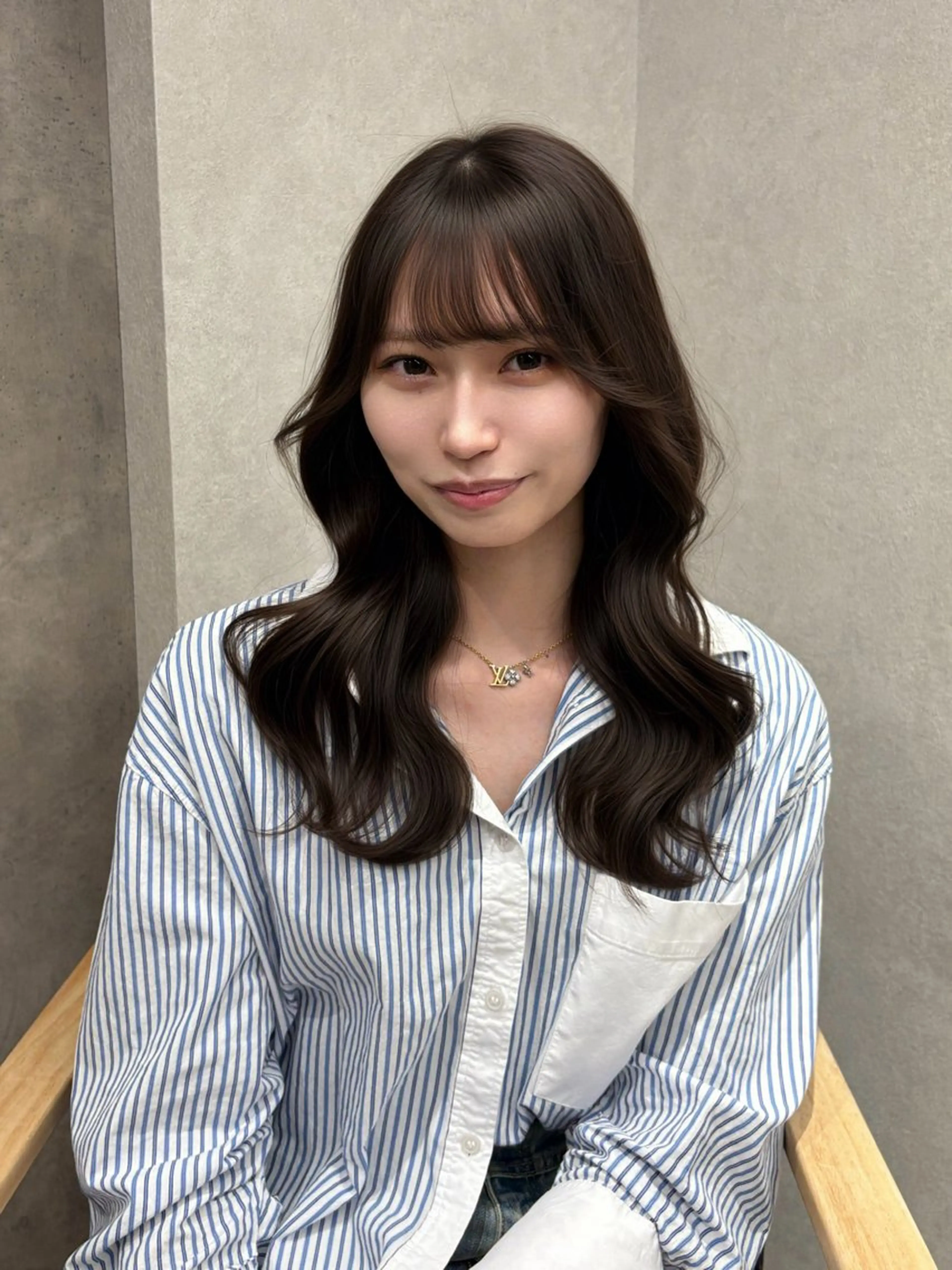 セミロング カラー ヘアカラー 透明感カラー ／kana‎🤍のヘアスタイル