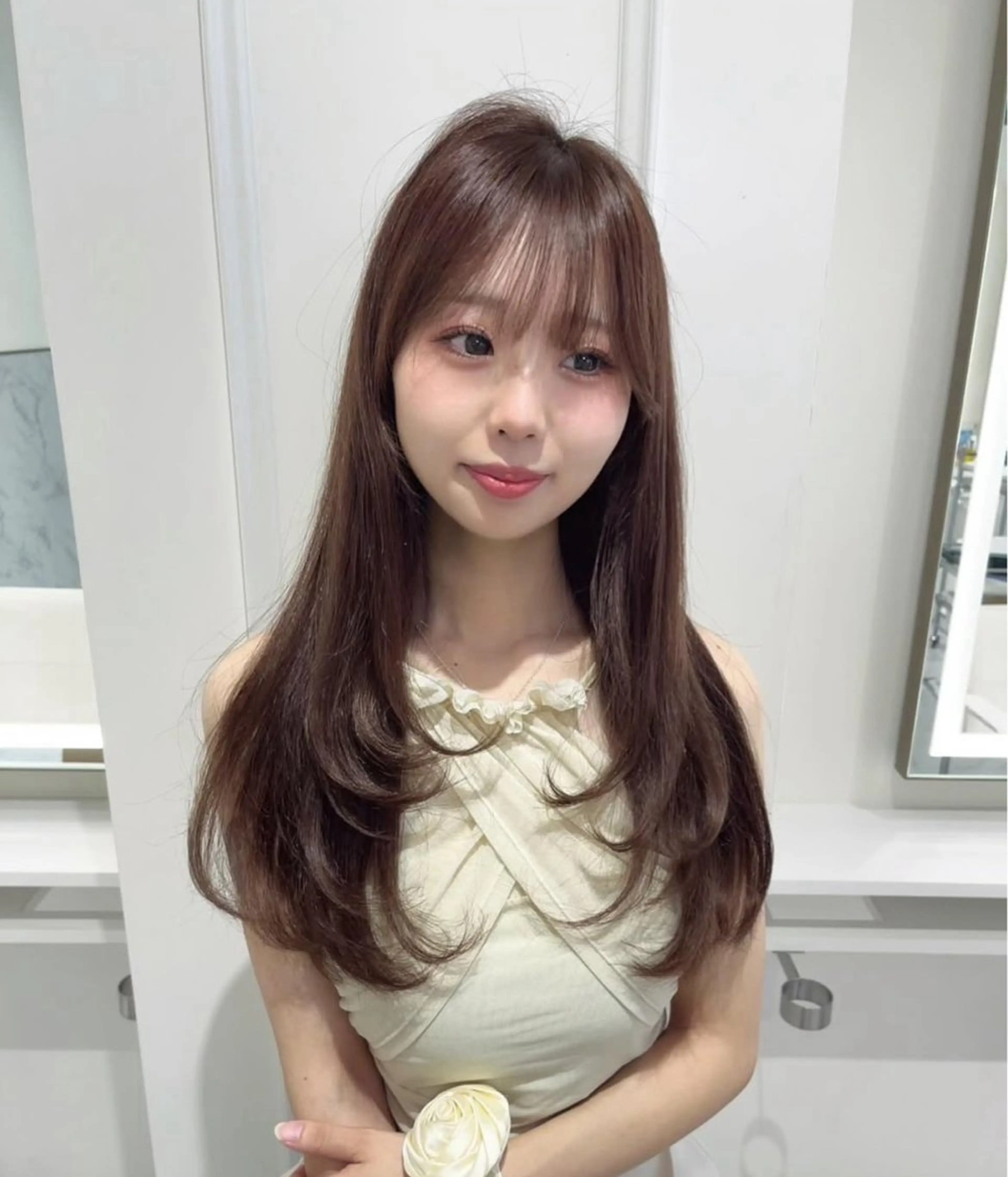 ロング カラー レイヤーカット カット ヘアカラー ParveMix 🌝🫧山本 玲南のヘアスタイル