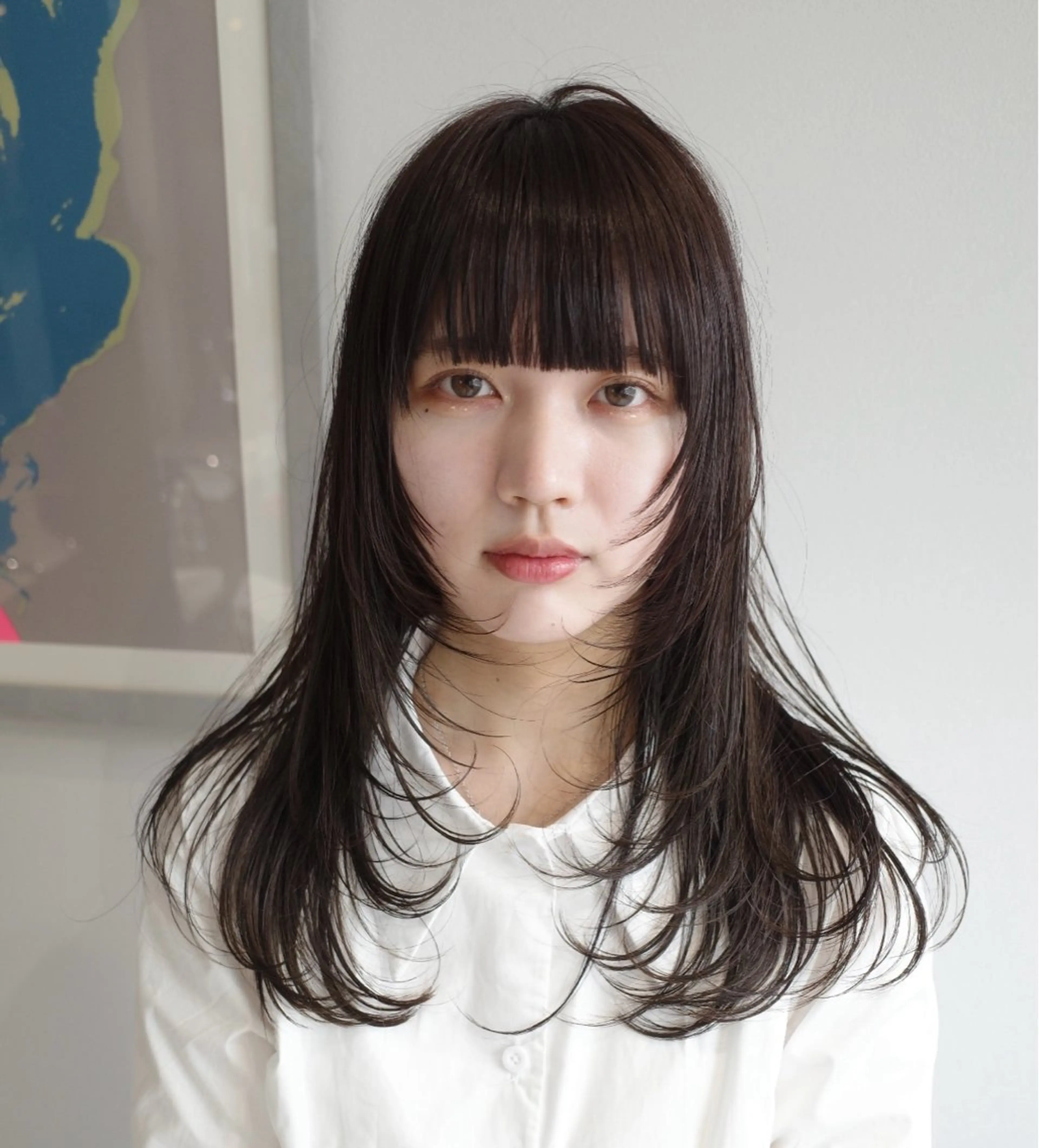 セミロング カラー アッシュ アッシュブラウン ブラウンカラー レイヤーカット 牧原歩夢/レイヤー /ウルフ/ブリーチのヘアスタイル