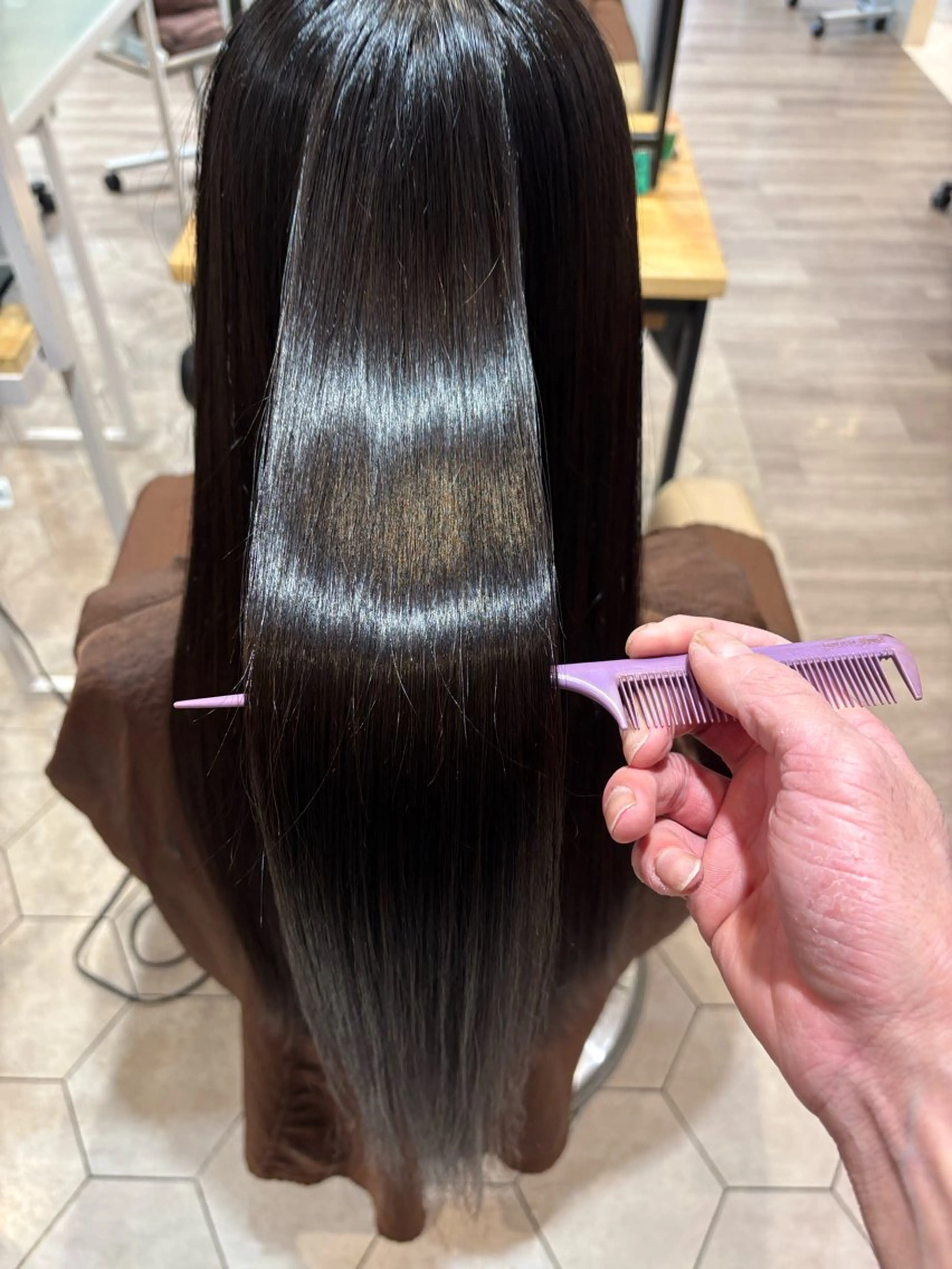 セミロング Earth日吉所属・✨髪質改善カラー✨ 赤味除去カラー／理久のヘアスタイル