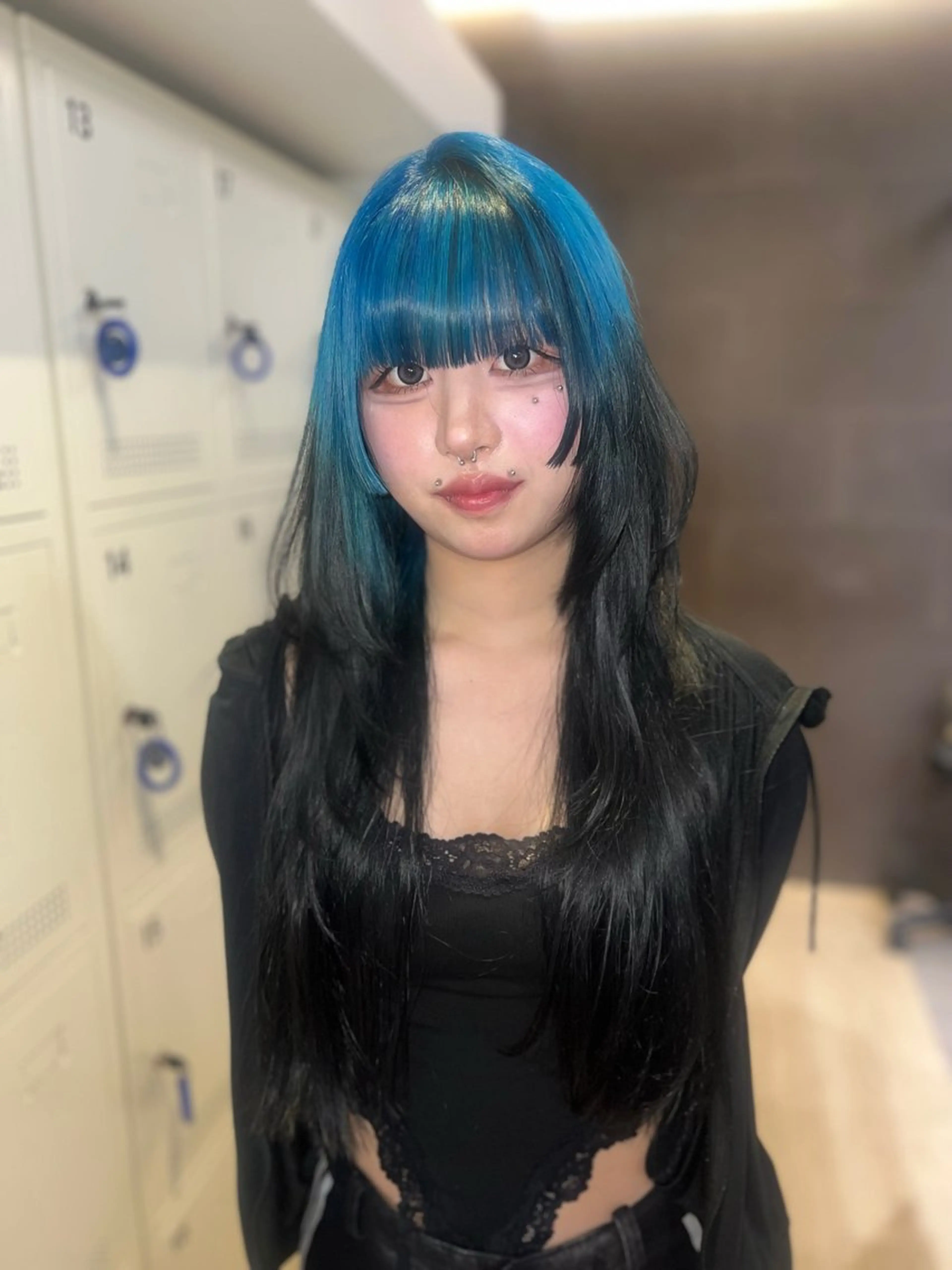 ロング カラー ヘアカラー トリートメント 岡山ハイトーン・ ルーツカラー/こもものヘアスタイル
