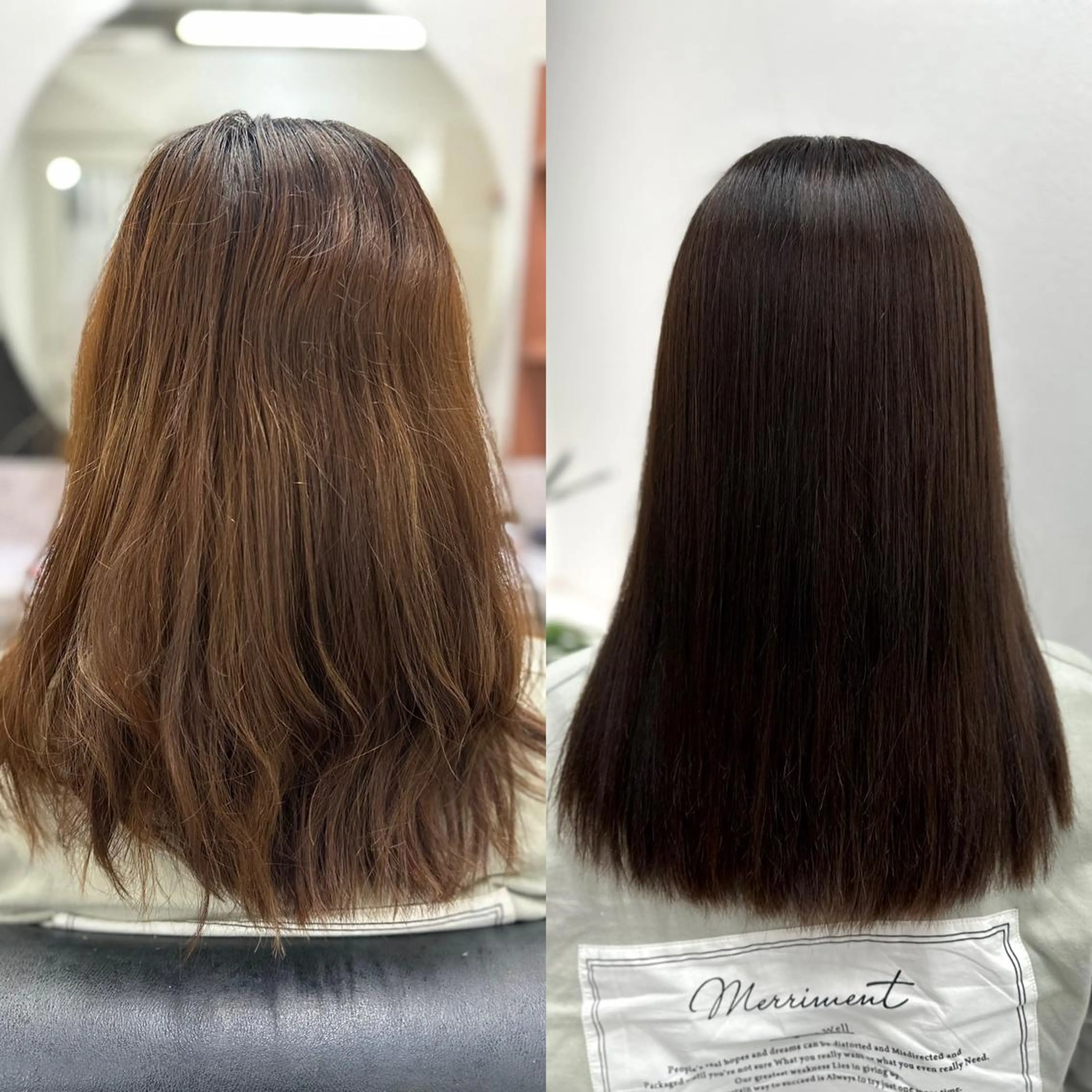 セミロング カット ヘアカラー 縮毛矯正 トリートメント JYO 髪質改善専門家のヘアスタイル