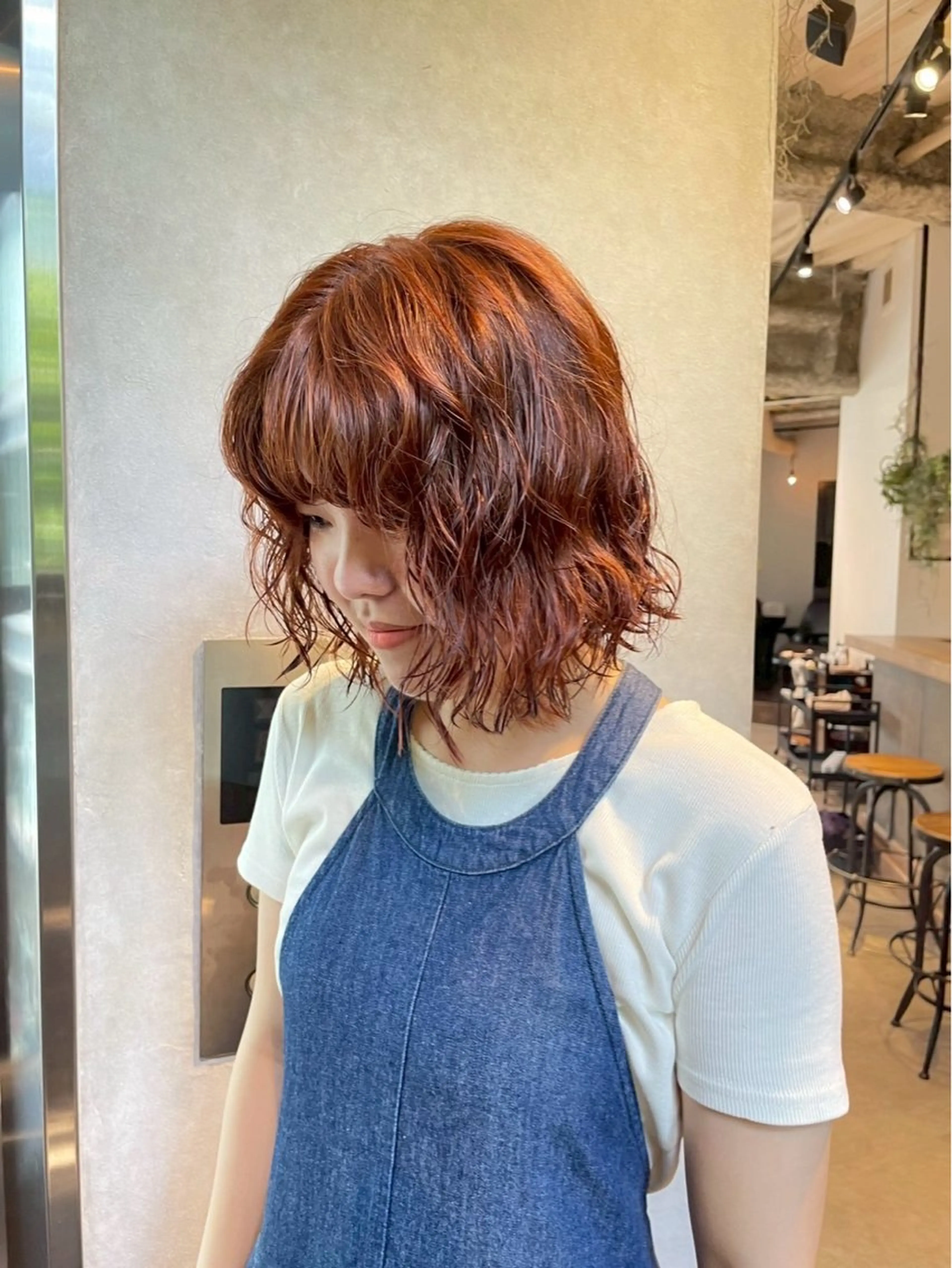 カラー オレンジ ヘアカラー トリートメント 🍒暖色カラー🍒 ueno aiのヘアスタイル