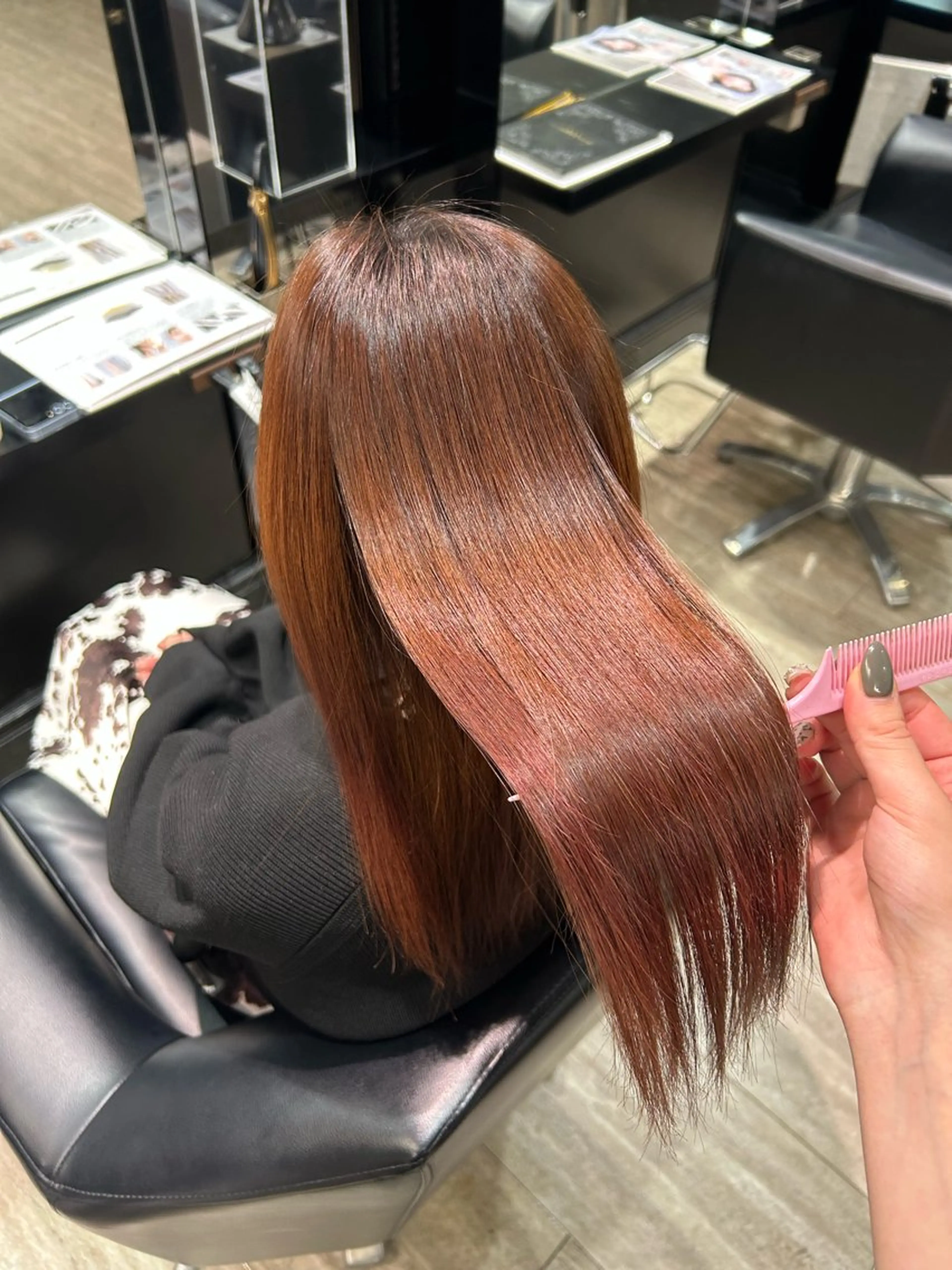 ミディアム 縮毛矯正 ishizuka toaのヘアスタイル