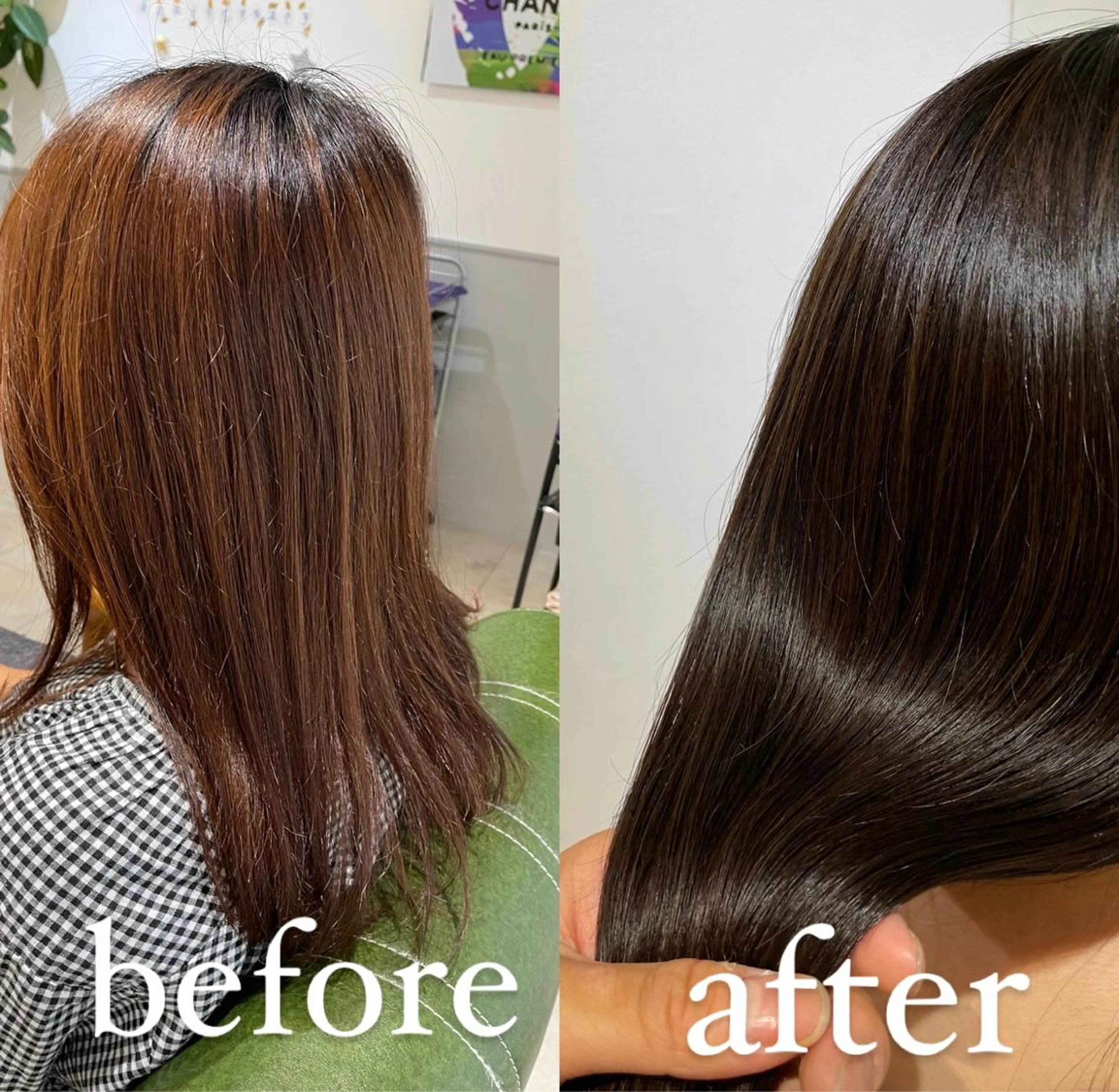ミディアム カラー ブラウンカラー オリーブブラウン カット ヘアカラー トリートメント 過去一の柔髪ヘア 🌿IVYjoureのヘアスタイル