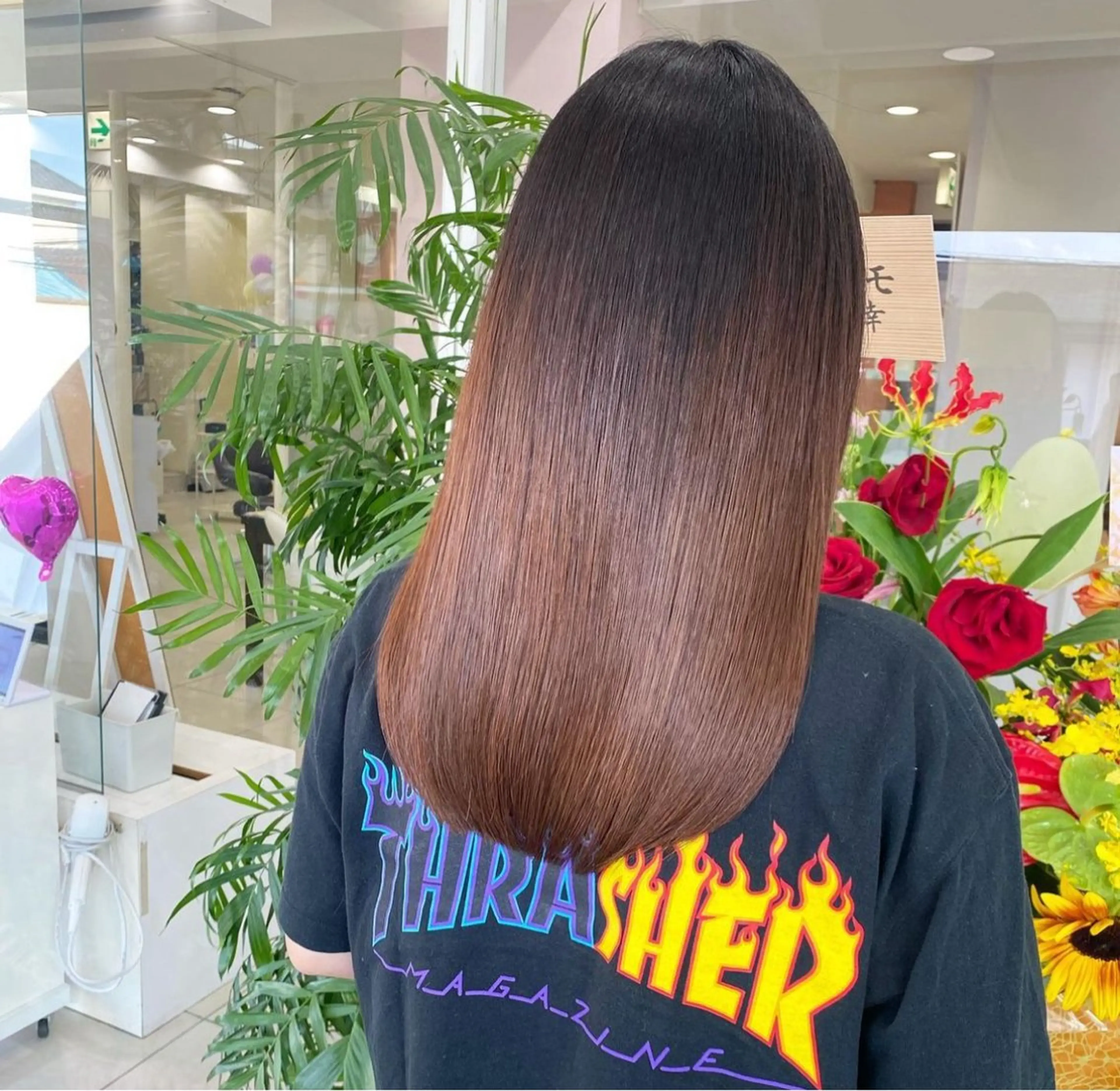ロング カラー ボブ、韓国特化 ✨中野悠のヘアスタイル