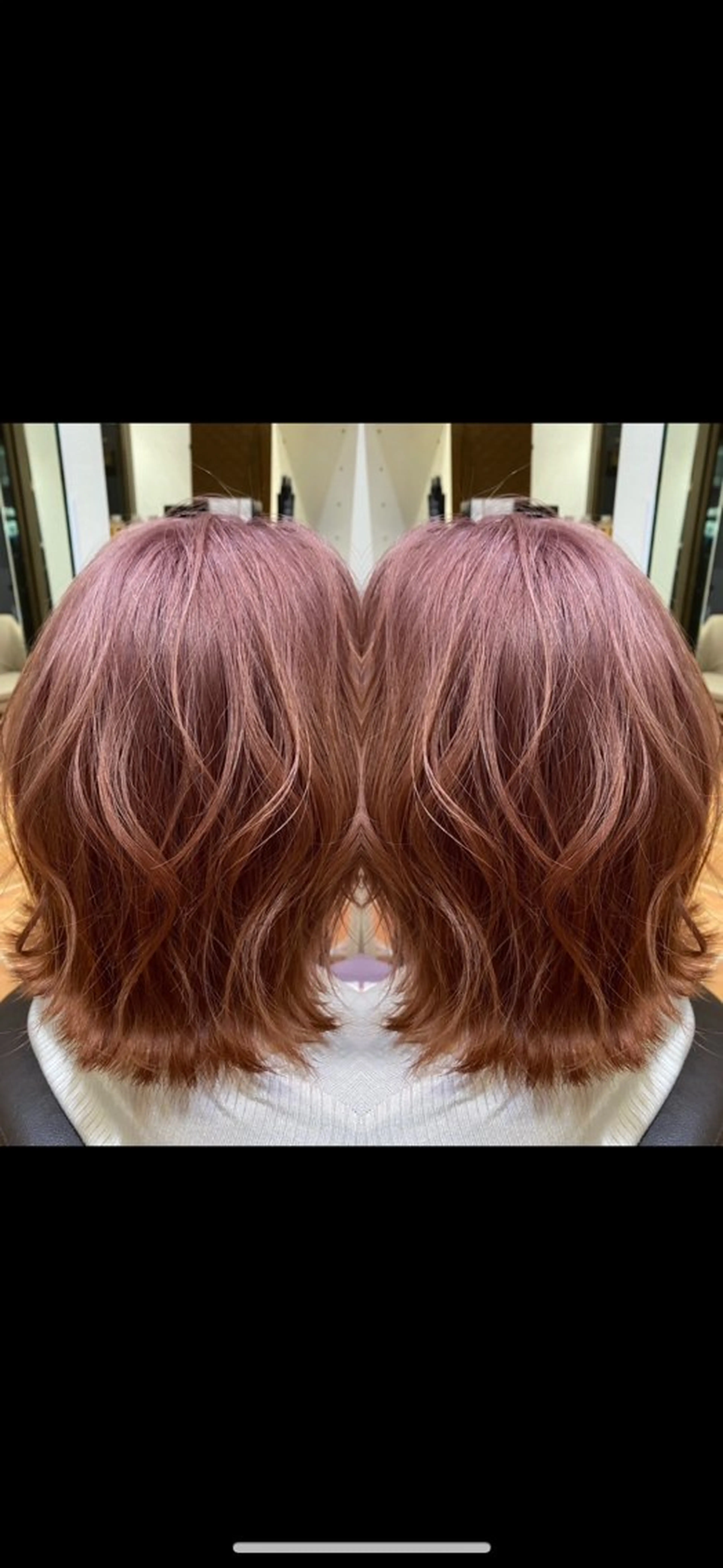 ミディアム カラー ブリーチ ケアブリーチ ピンクカラー ボブ 外ハネヘア ✄デザイン特化 /Ami✄のヘアスタイル