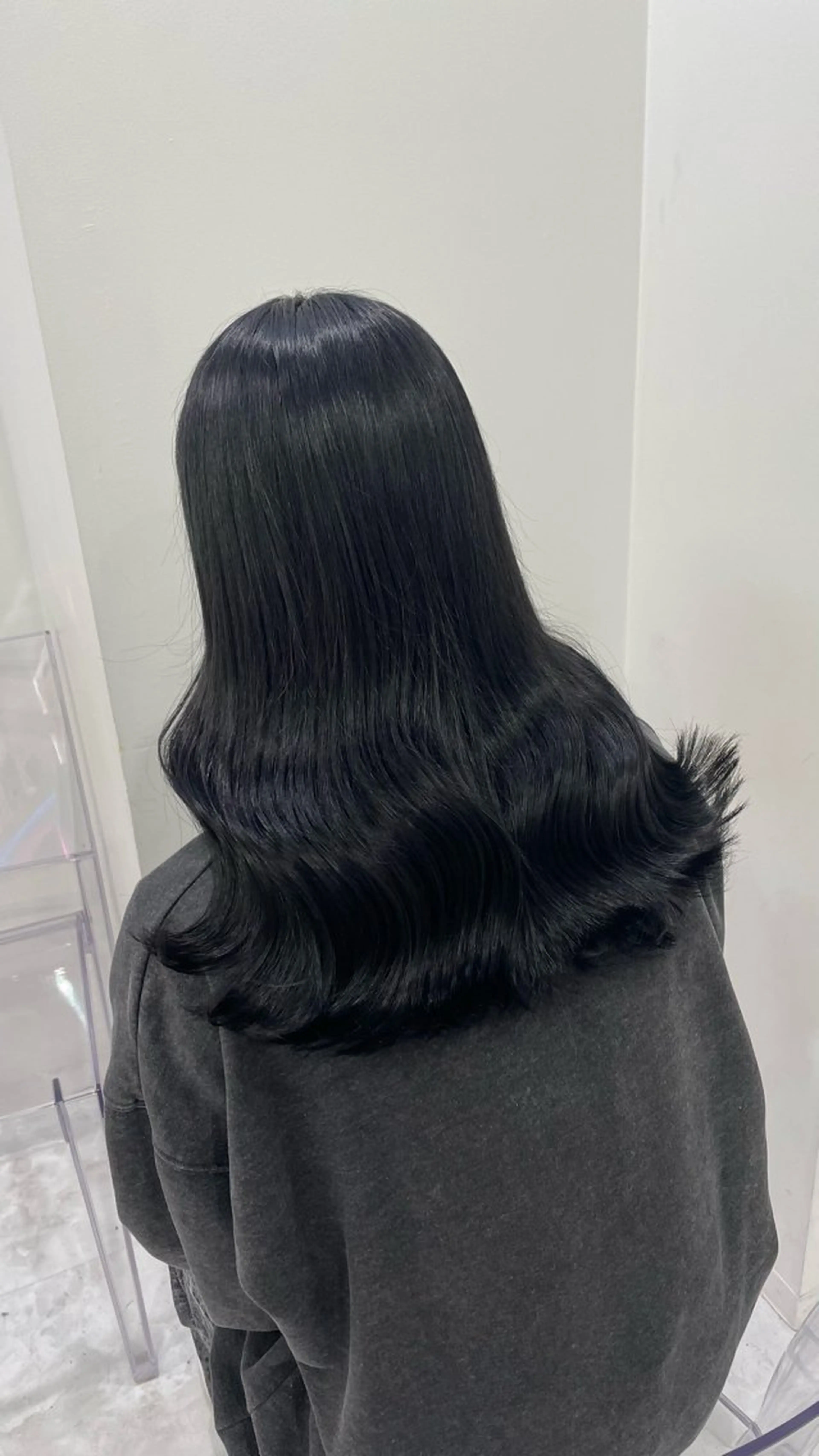 ロング カラー カット 韓国暗髪🩶レイヤー 🩶hayatoのヘアスタイル