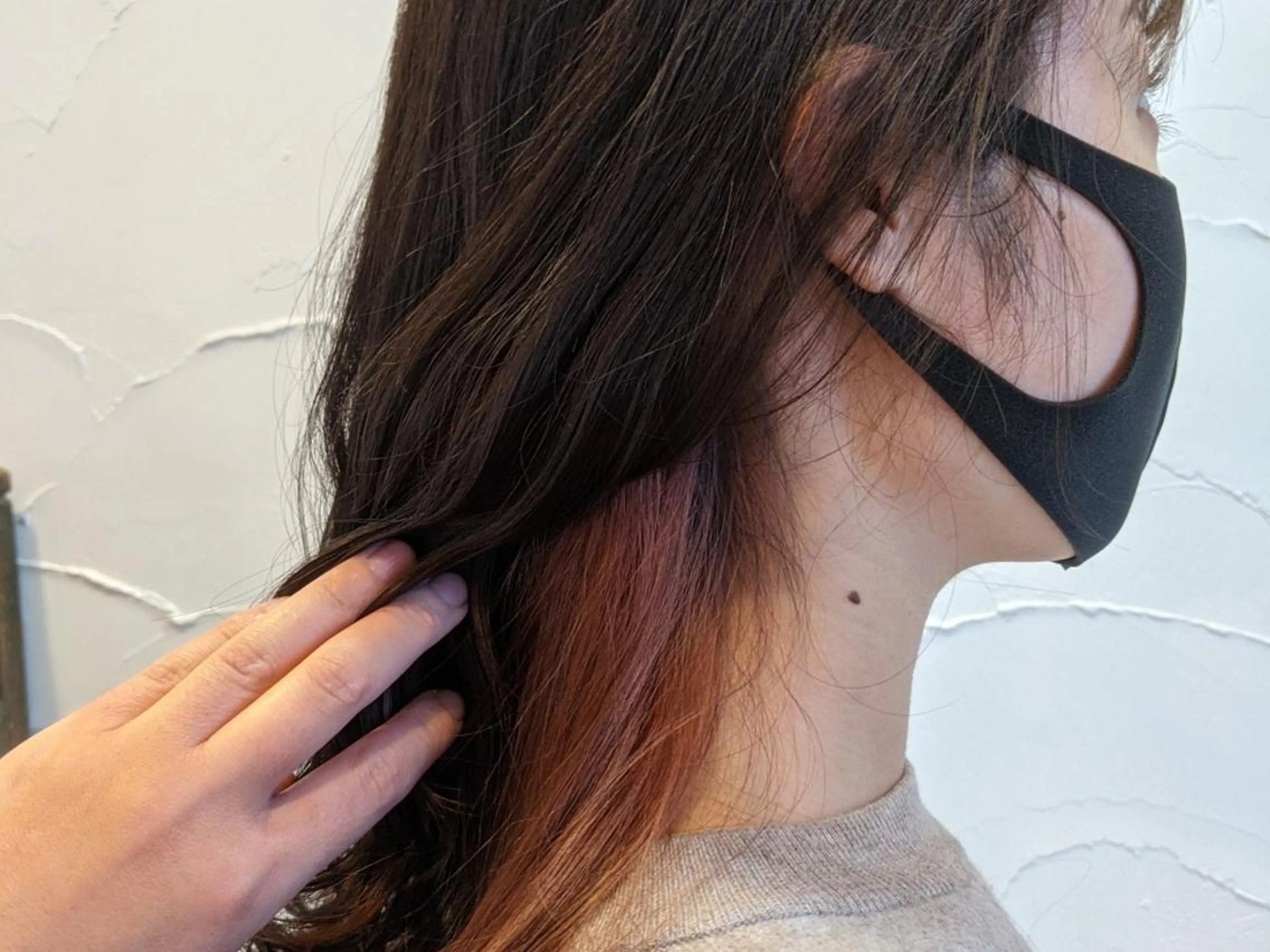 ロング カラー インナーカラー 髪質改善アンブリーチ 店長みやけななのヘアスタイル