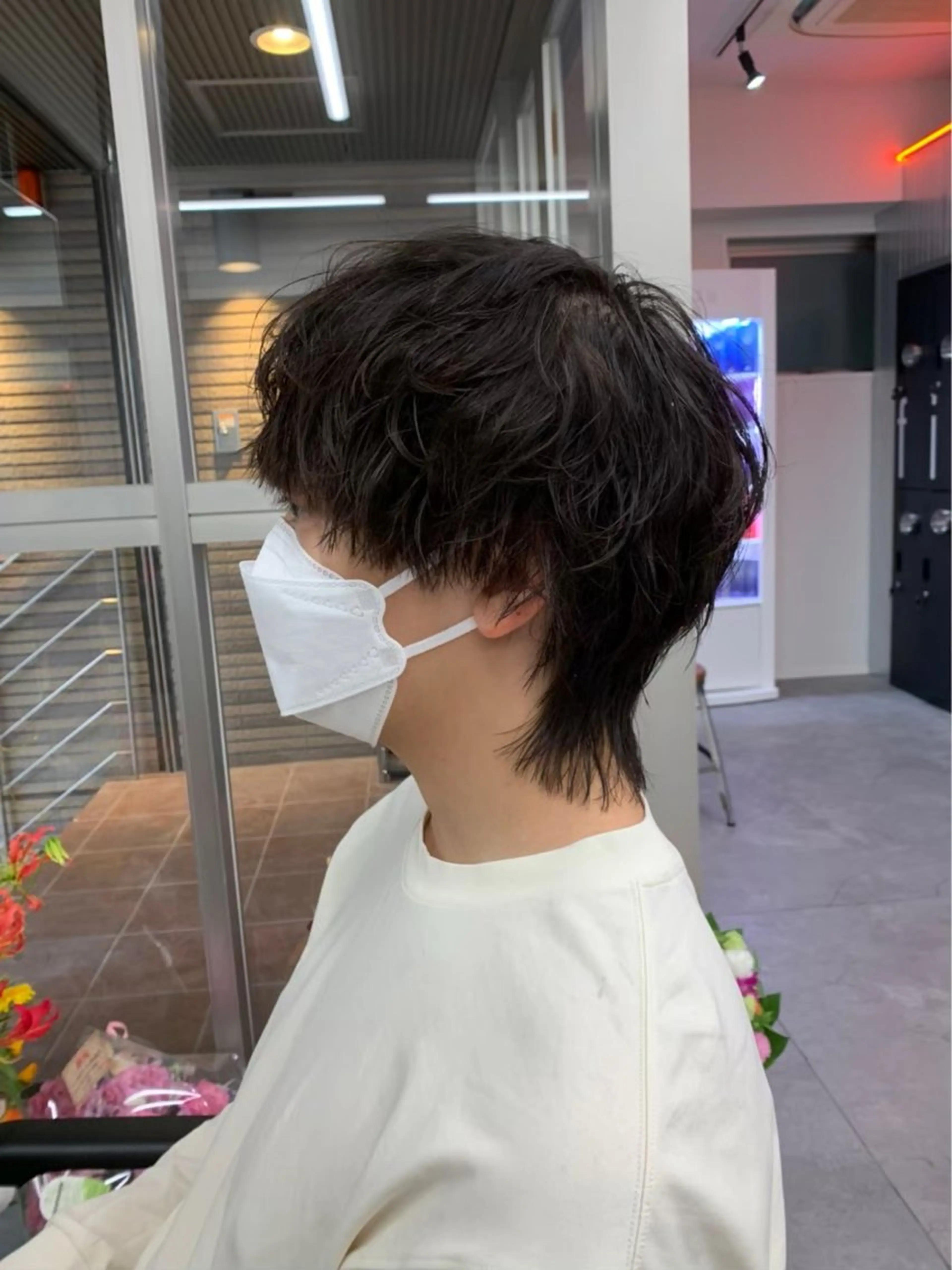 ショート カラー メンズ 町田/波巻き/ シャドウ/メンズのヘアスタイル