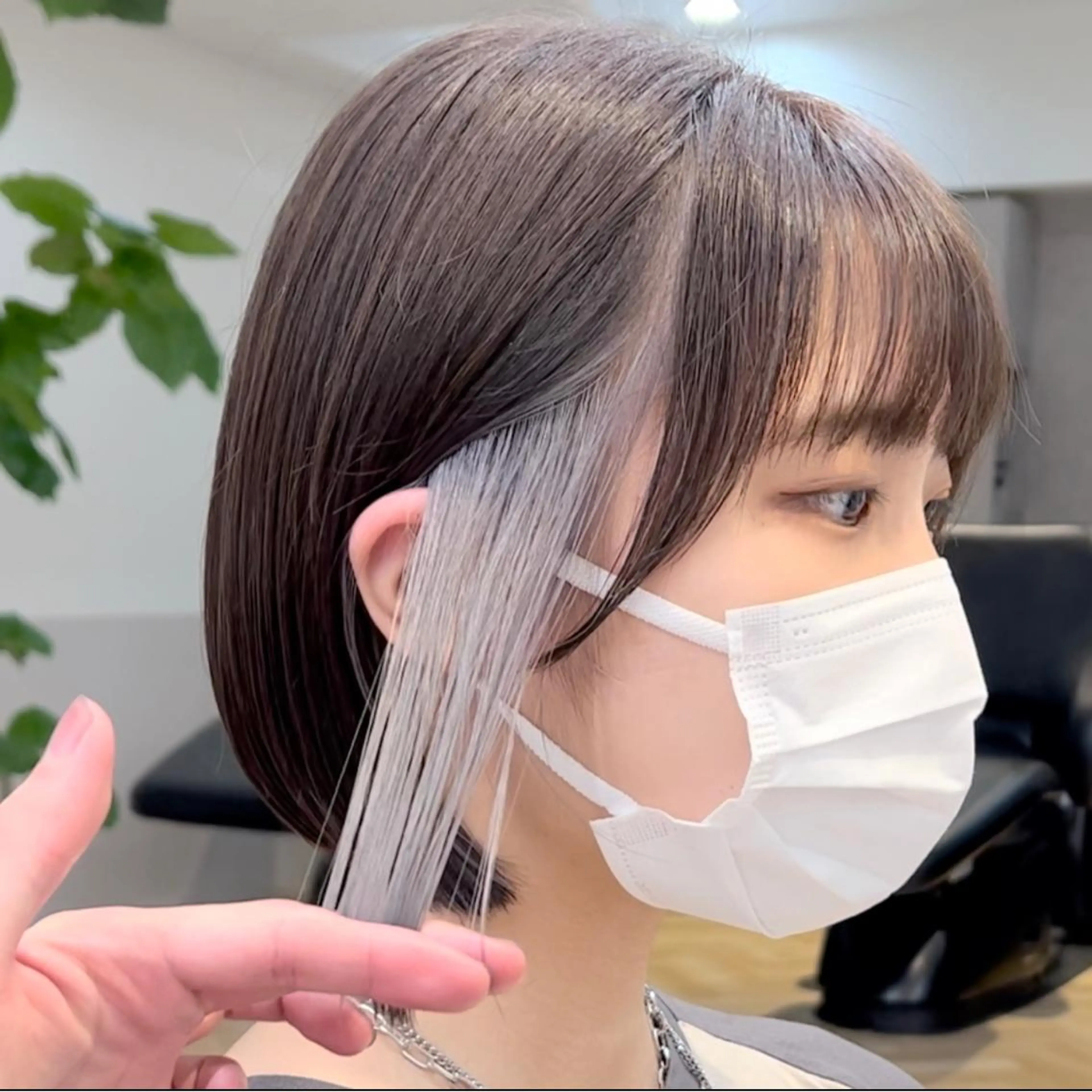 ショート ボブ カット ヘアカラー 夏山 秀憲のヘアスタイル