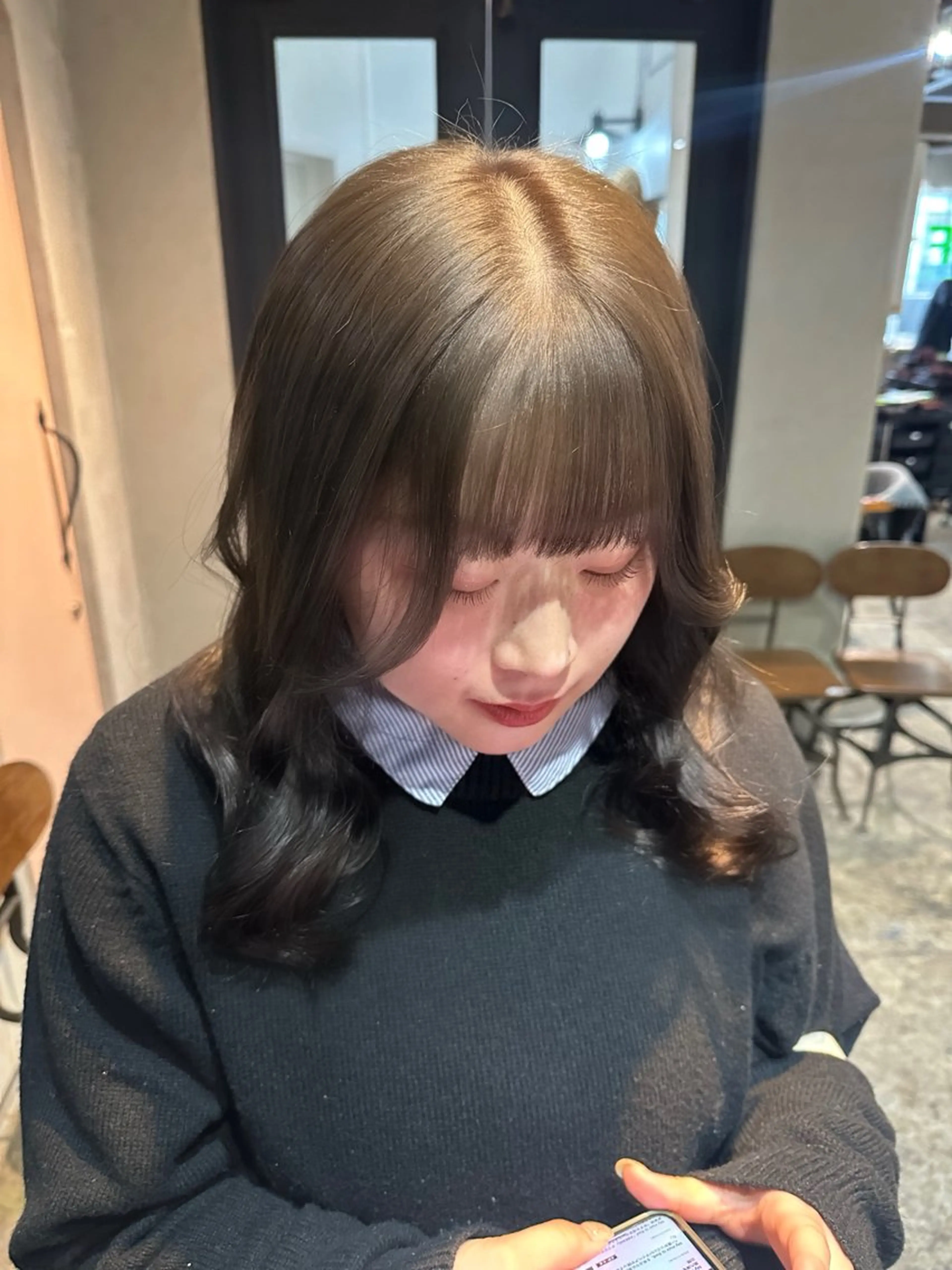 カラー さくだ まいのヘアスタイル