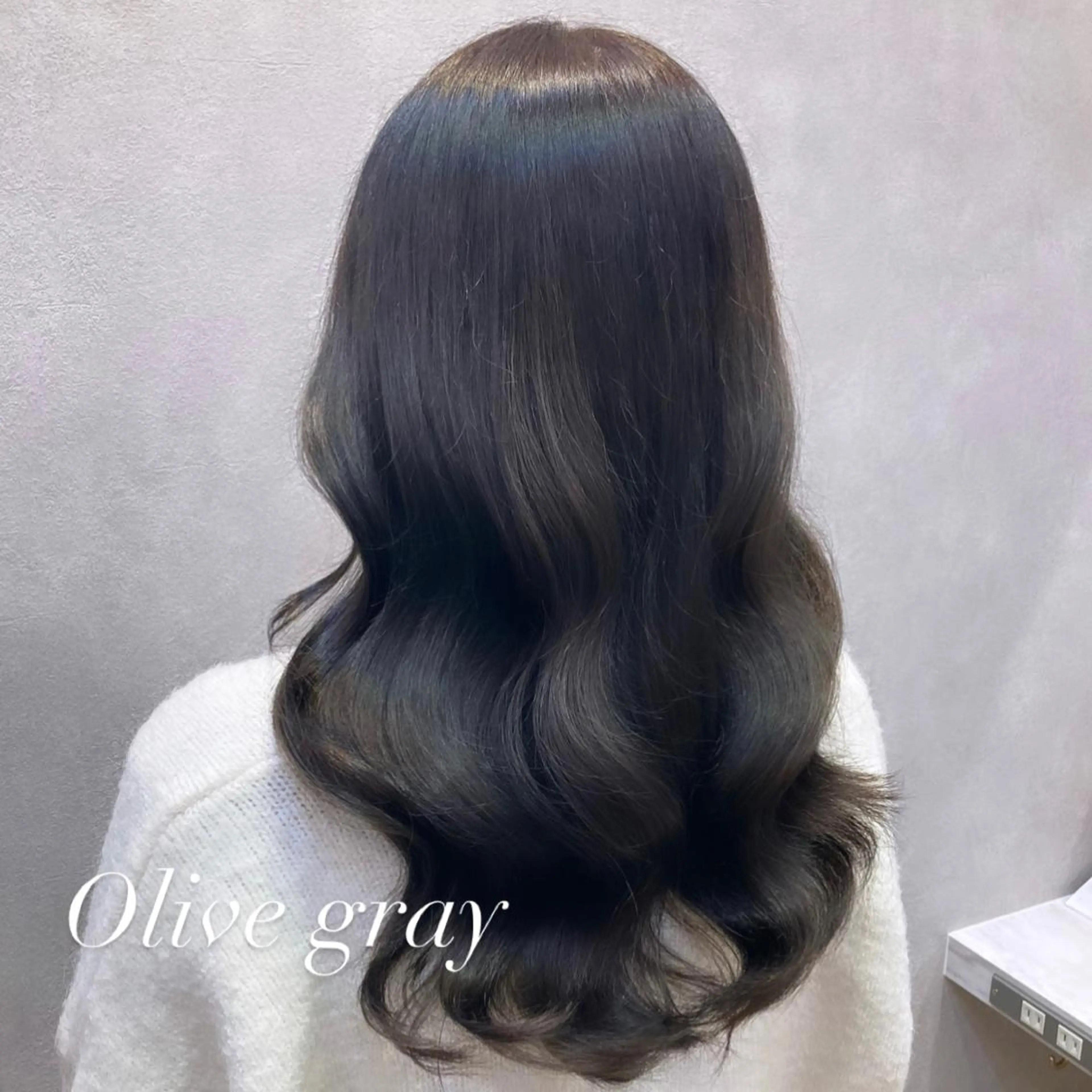 セミロング カラー グレージュ オリーブグレージュ オリーブグレー オレンジ 🩷韓国ヘア/ヨシン モリ🩷Maikaのヘアスタイル