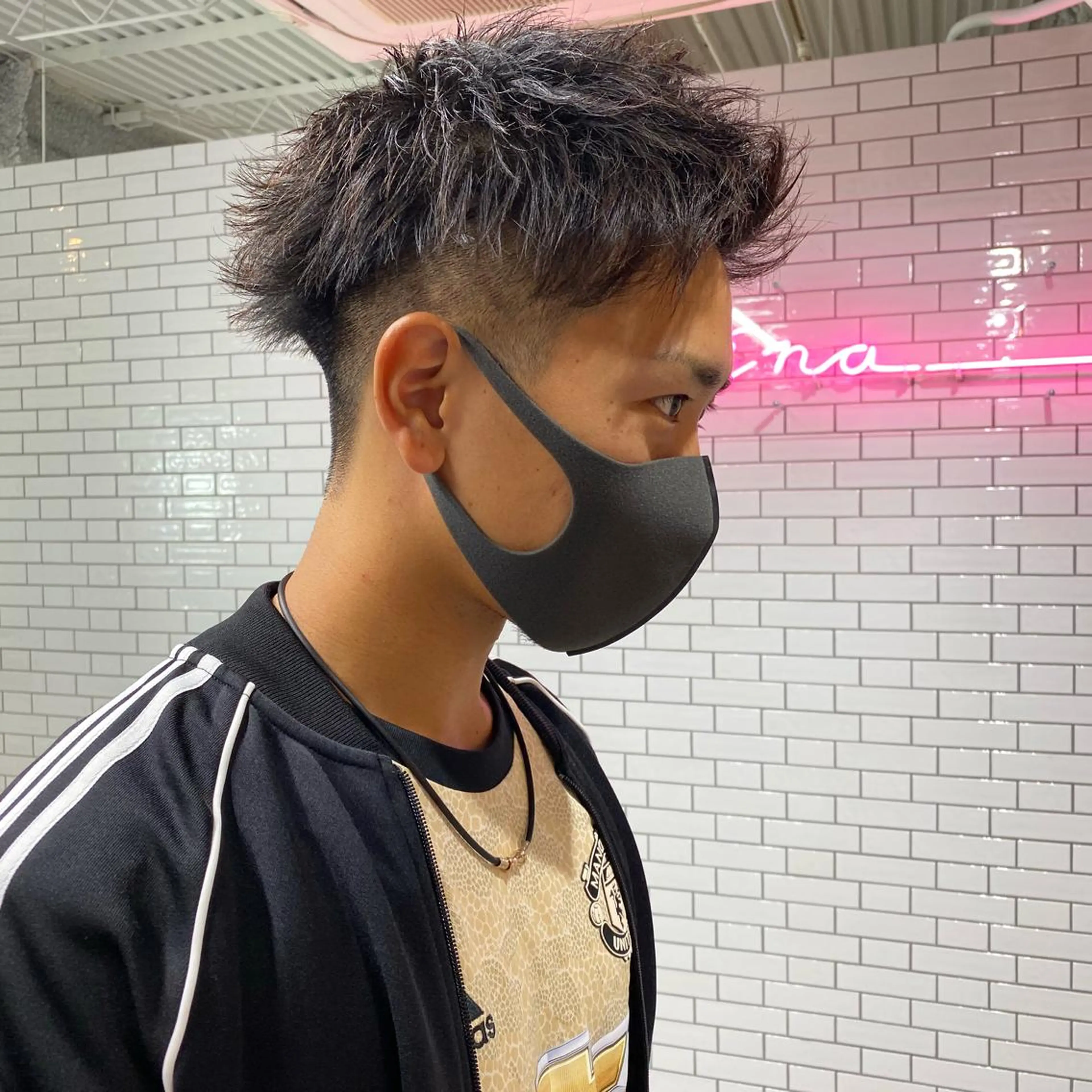 メンズ アップバング BLEUNIR  心斎橋所属・心斎橋本町メンズ 美容師ユースケのヘアスタイル