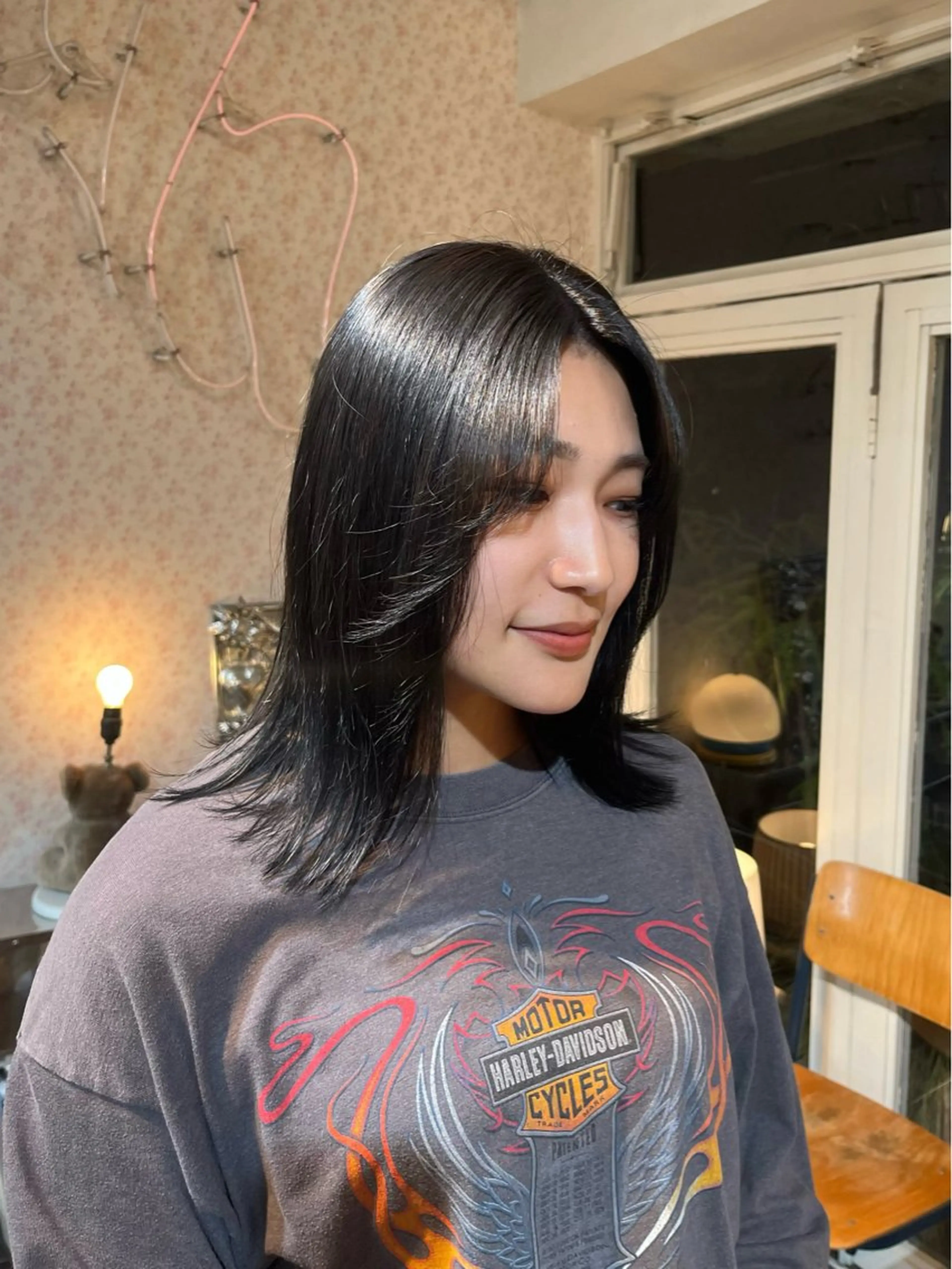 ミディアム chikashitsu所属・Junmi/ﾁｶｼﾂ /堀江のヘアスタイル