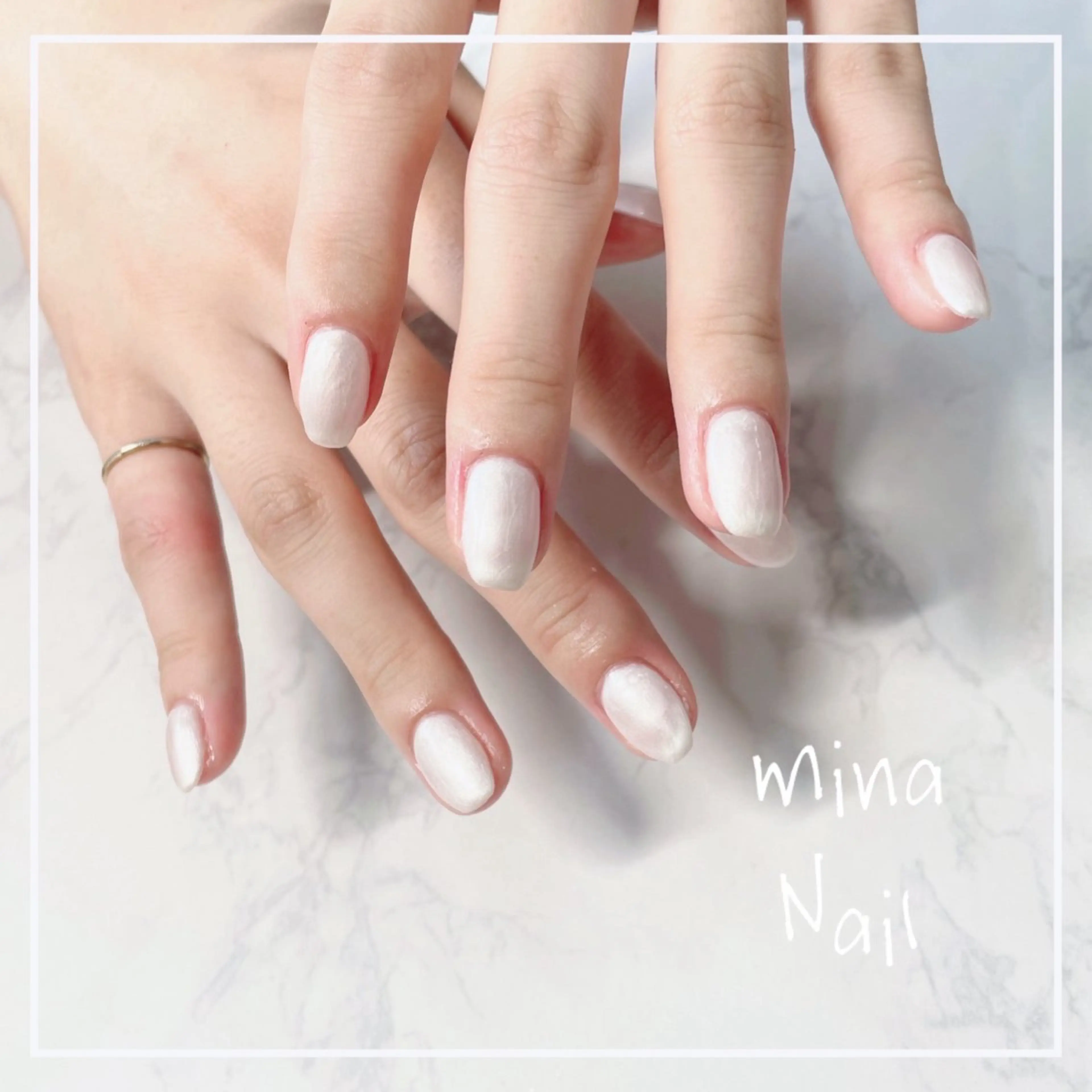 ネイル ワンカラーネイル ホワイト mina Nailのネイルデザイン