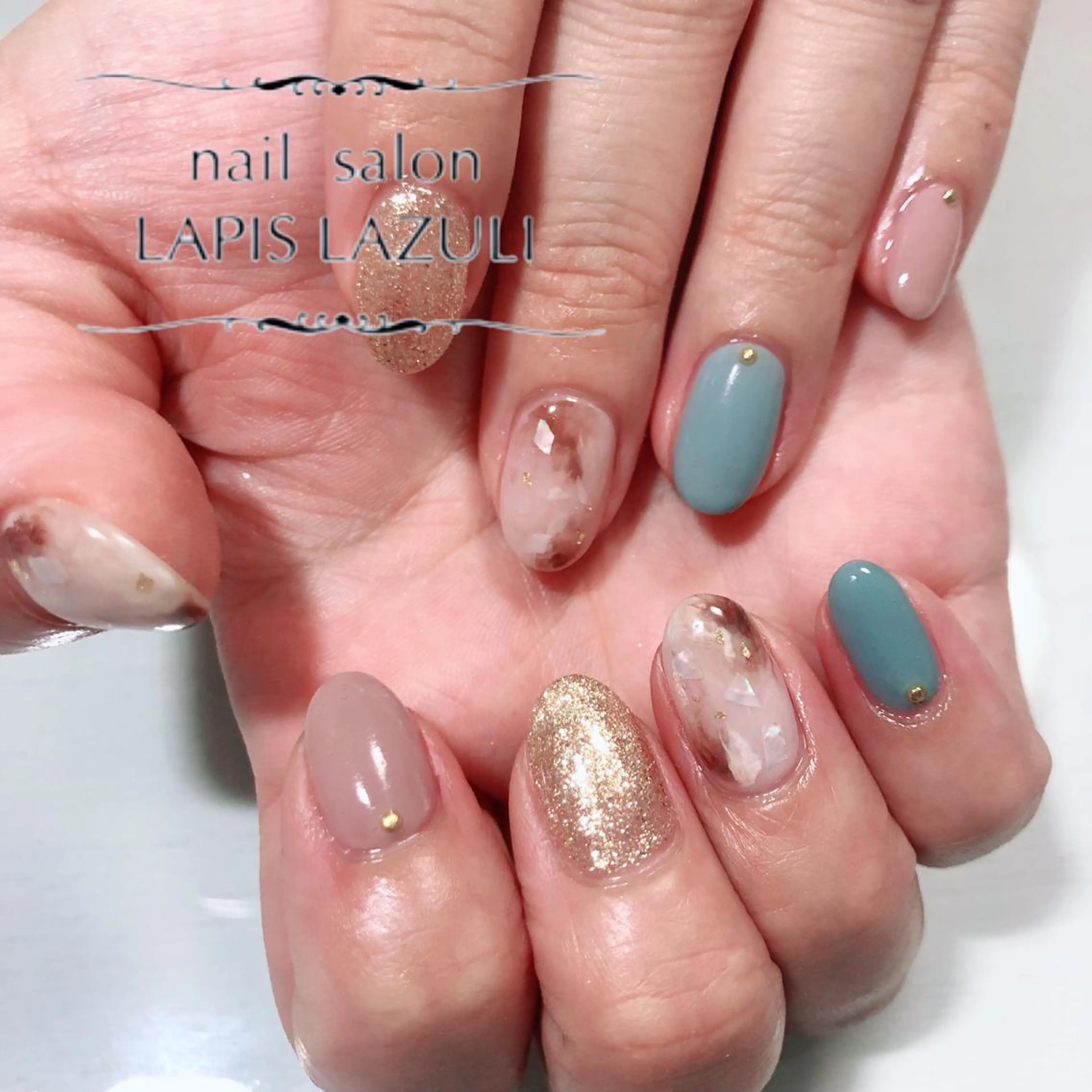 ネイル nail salon ラピスラズリのネイルデザイン