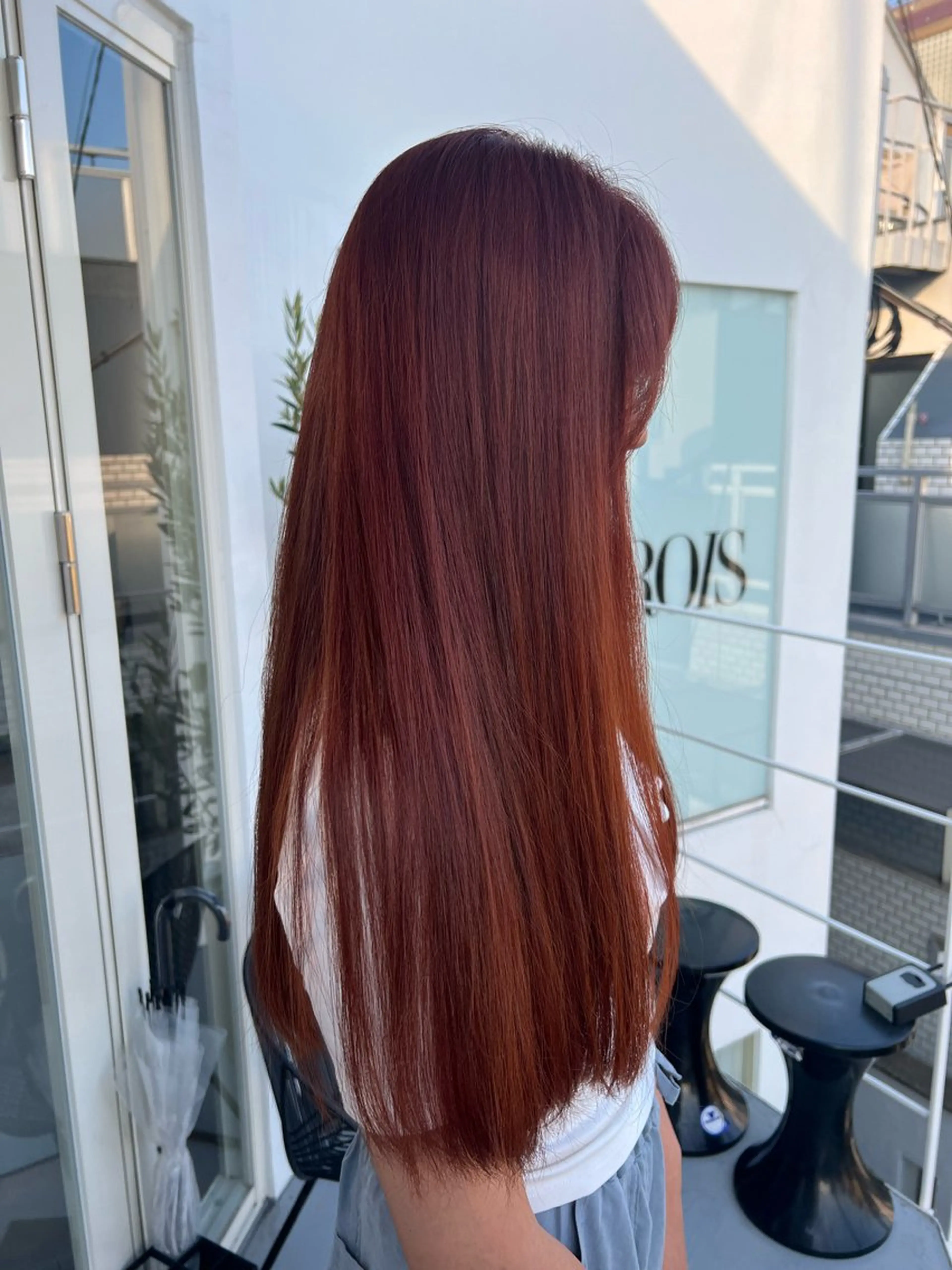 ロング カラー オレンジ ヘアカラー 【似合わせカラー】 西口嶺河のヘアスタイル