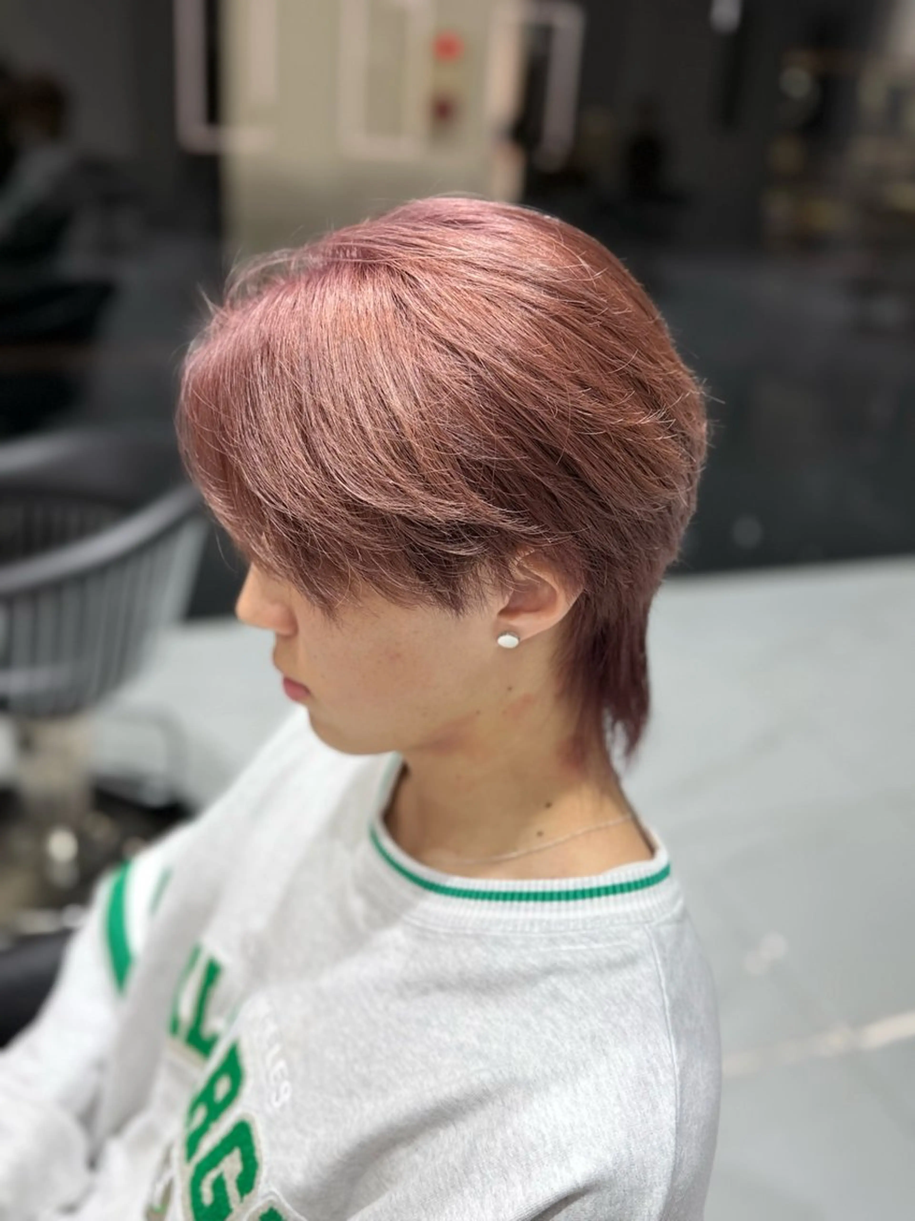 カラー メンズ ベージュカラー ピンクカラー ピンクベージュ ヘアカラー 渋谷ブリーチカラー/ デザインカラー/優希のヘアスタイル