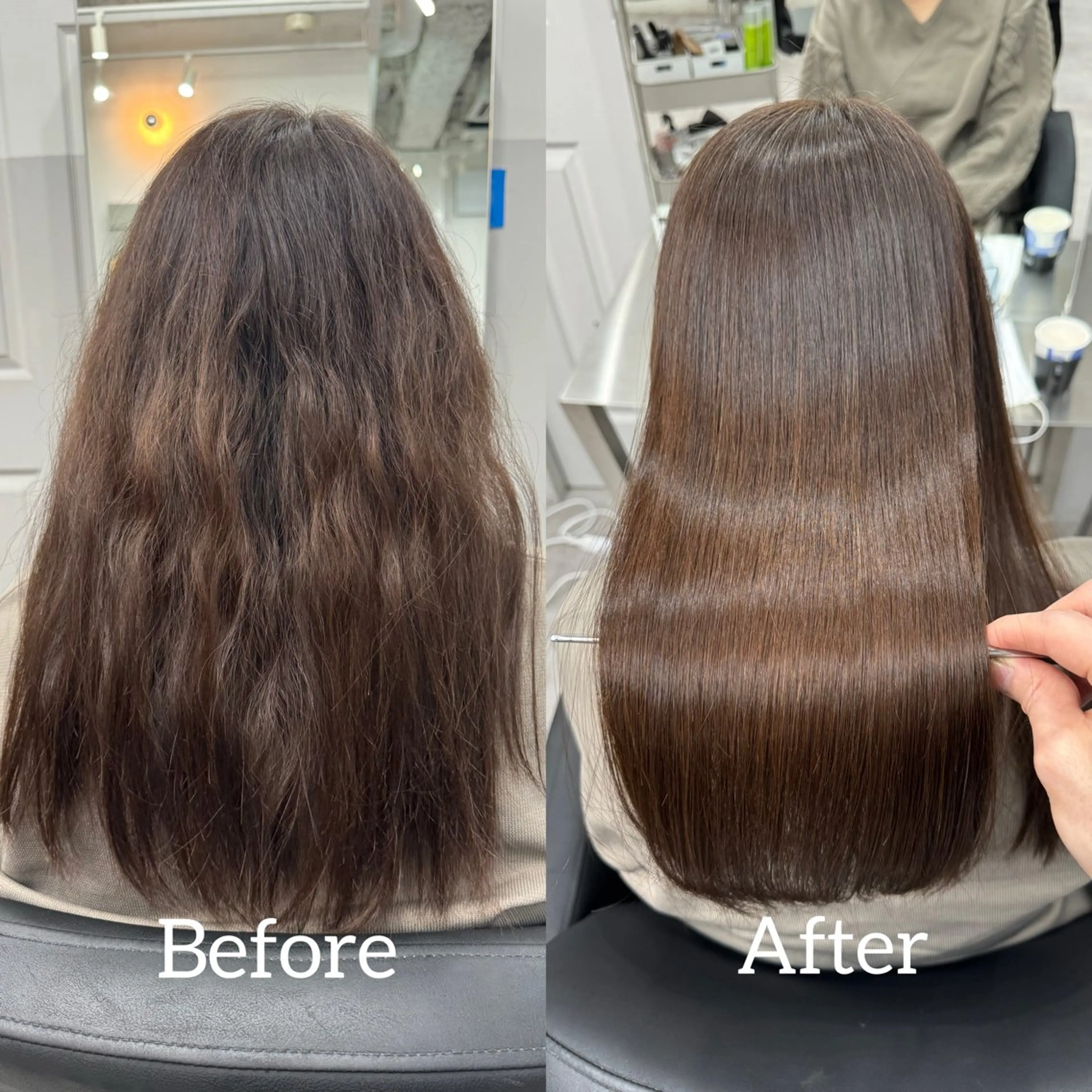 ロング 縮毛矯正 🫧髪質改善• 艶カラー持田樹🫧のヘアスタイル