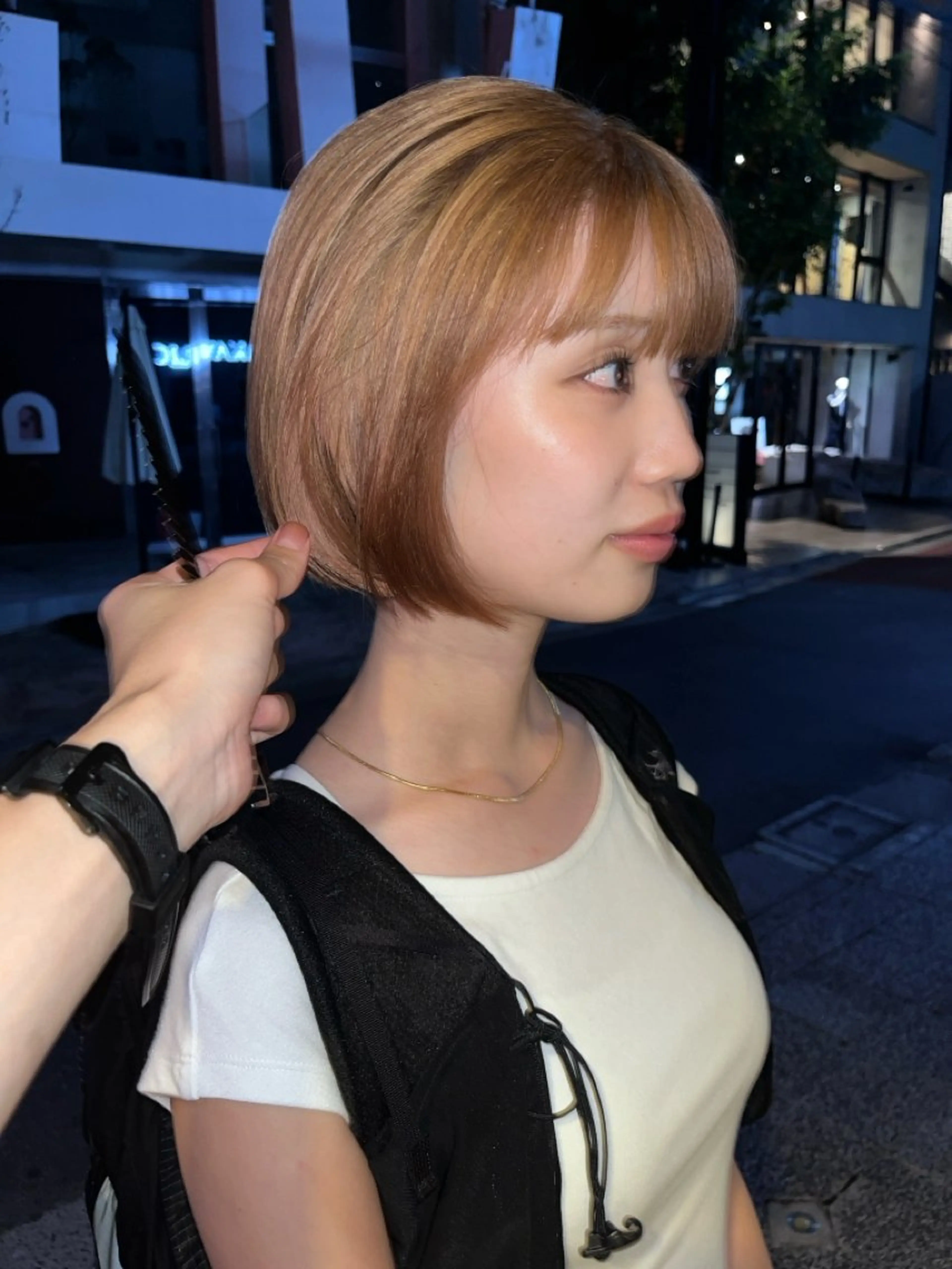 ミディアム カラー カット ヘアカラー トリートメント スッと馴染むhair /ヨシダトモキのヘアスタイル