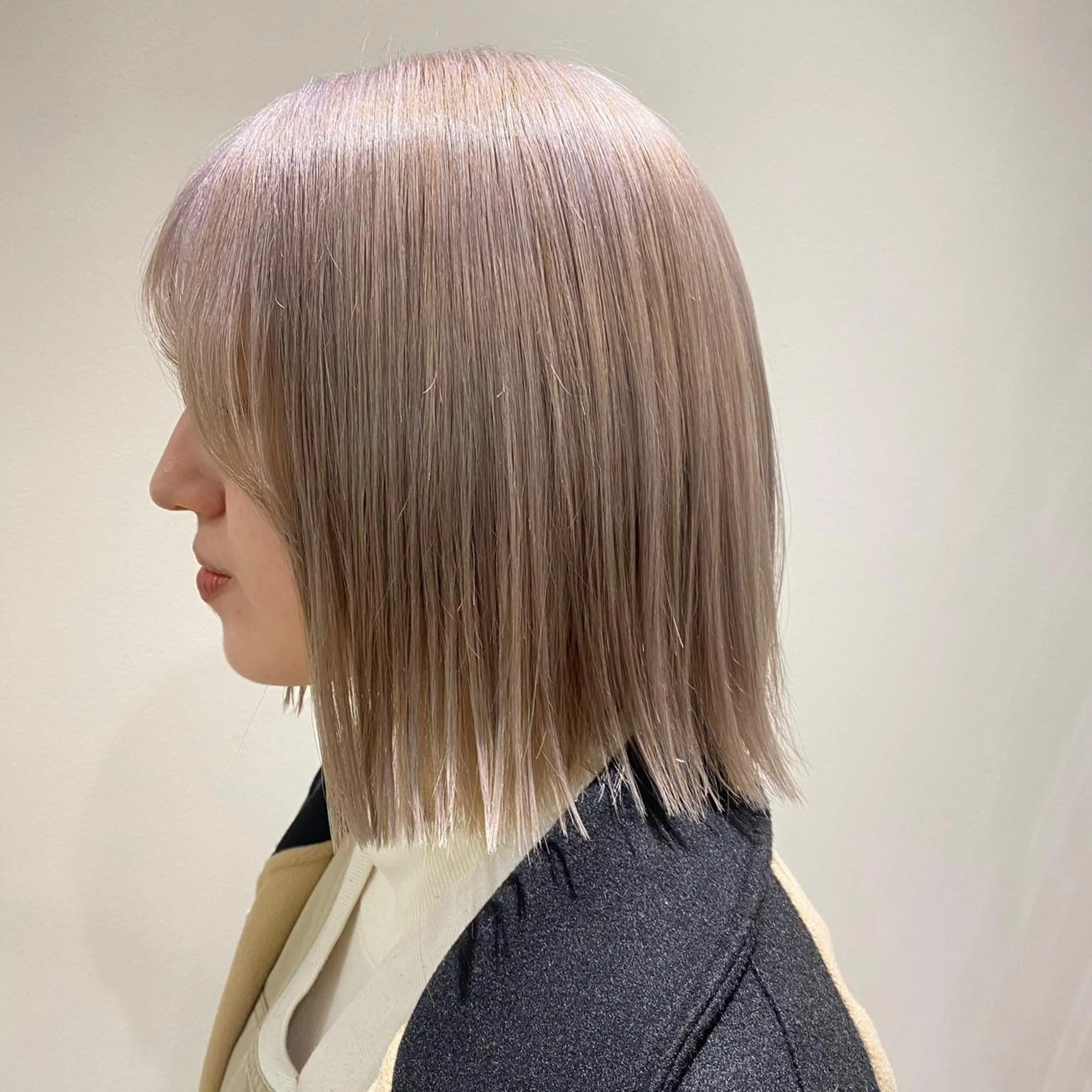 ショート カラー ブリーチ ボブ カット ヘアカラー マツモト カラー/メンズのヘアスタイル