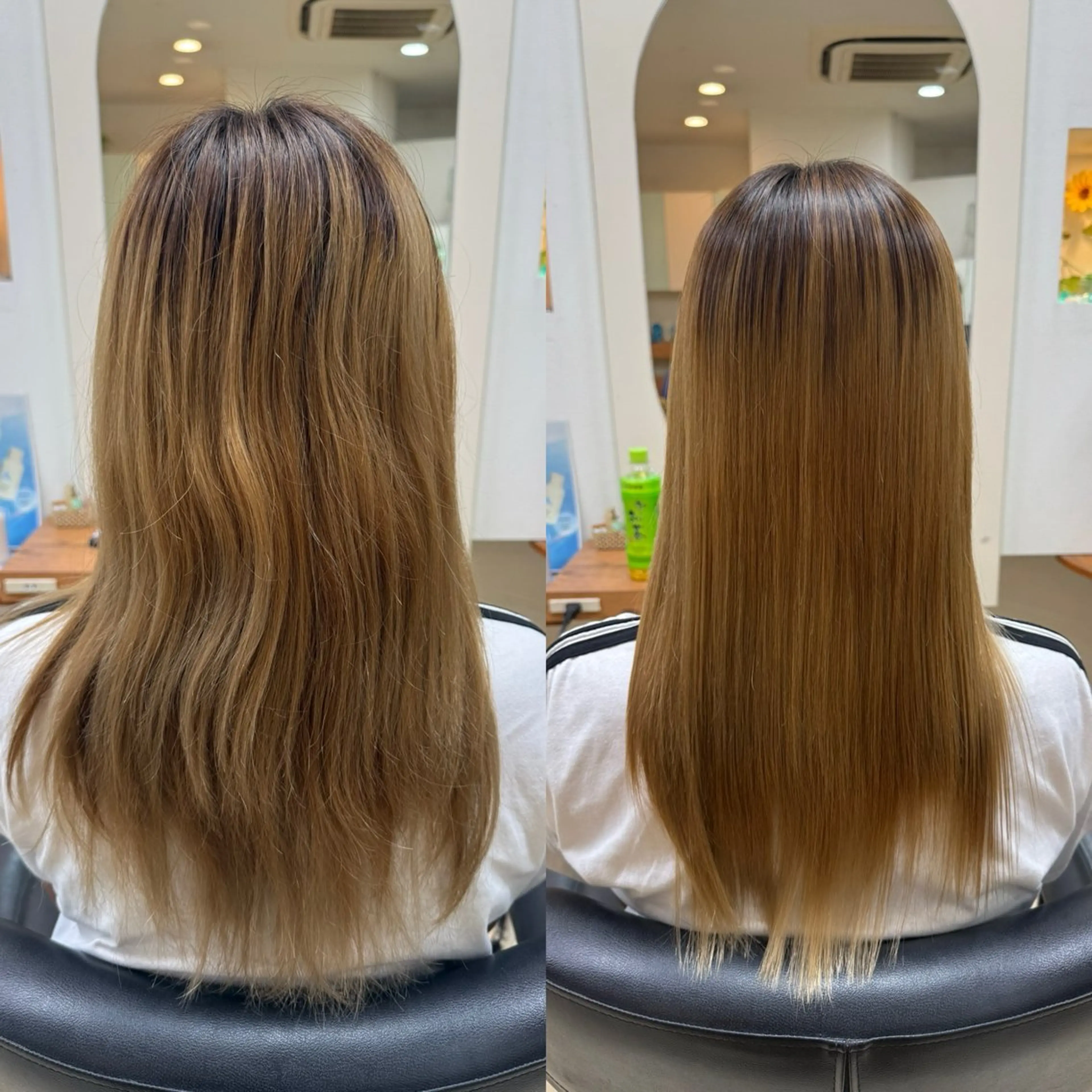 セミロング 縮毛矯正 B-club オアシス所属・坂田 椋のヘアスタイル