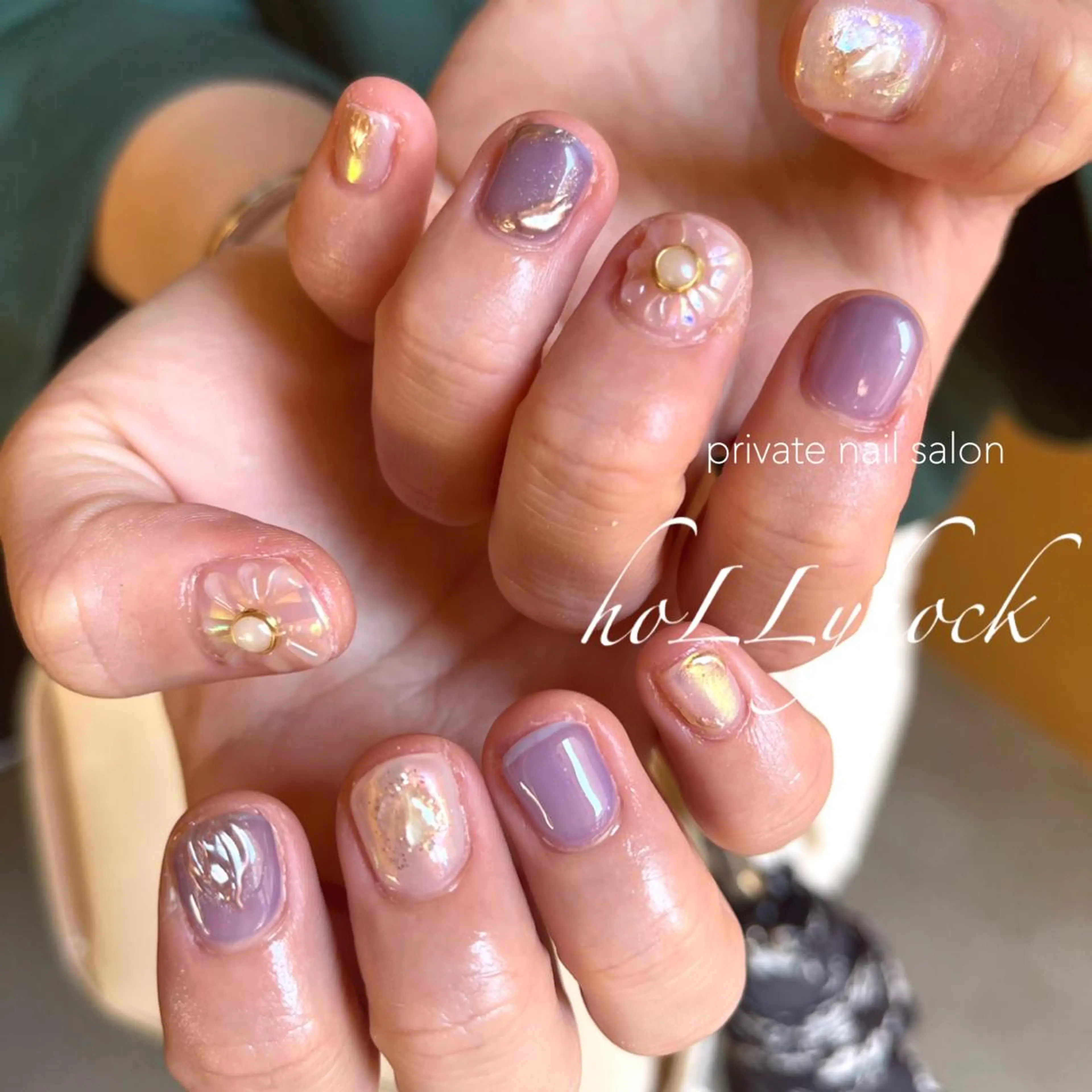 ネイル ハンドネイル nail salon hoLLyhockのネイルデザイン