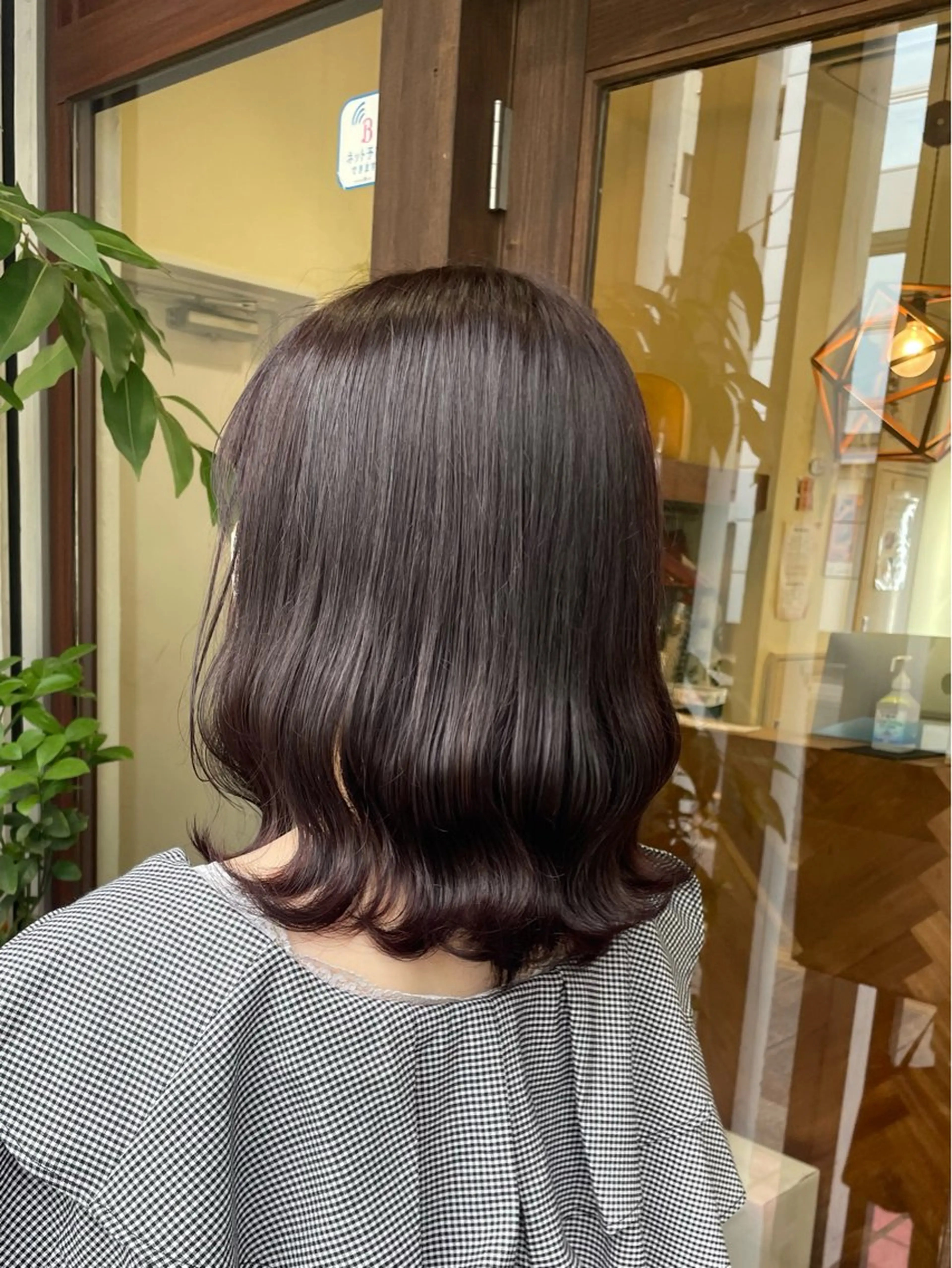 セミロング ピンクブラウン 髪質改善 UN BLEACHのヘアスタイル