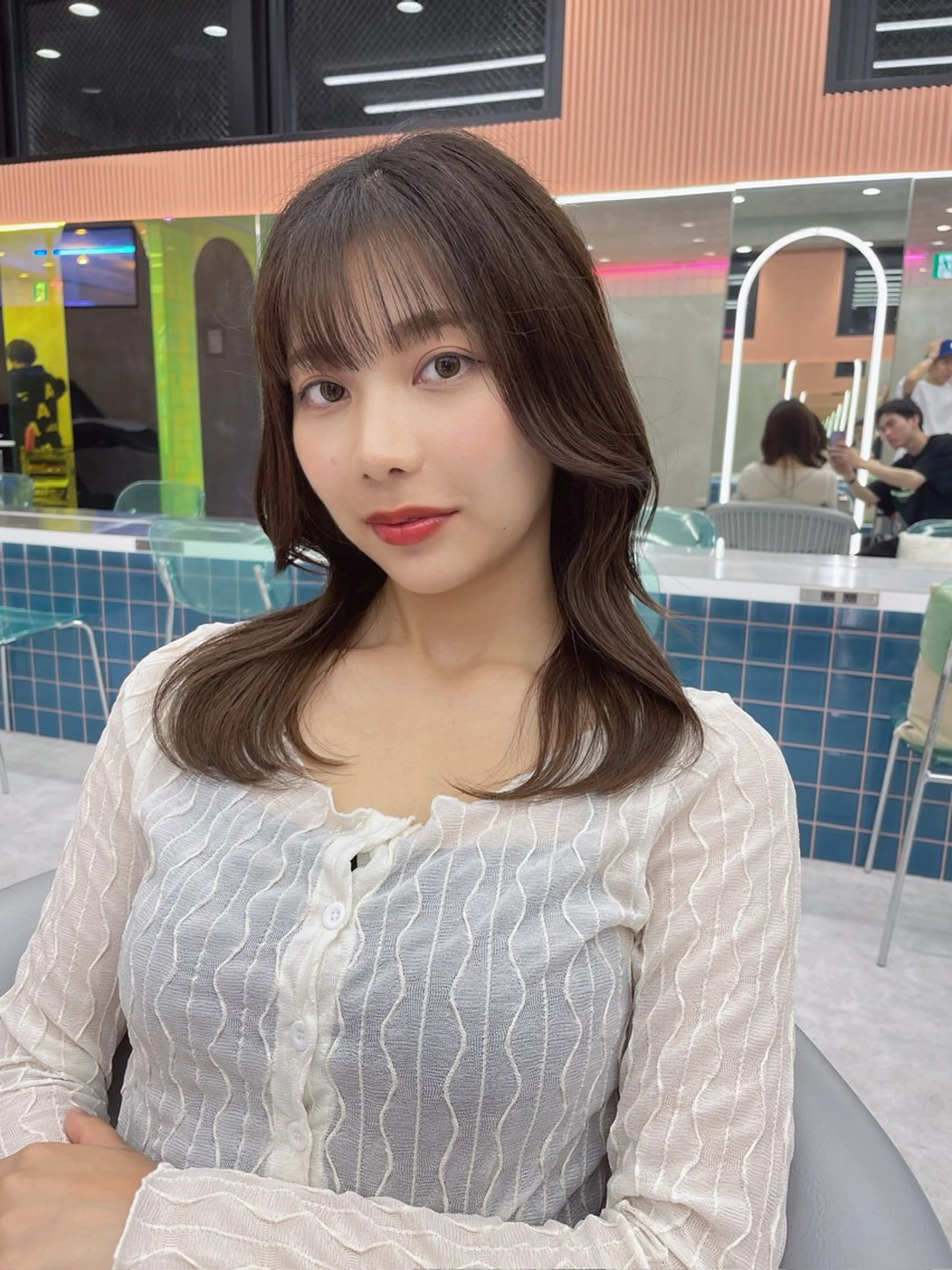 セミロング カラー カット ヘアカラー トリートメント Lond strada所属・✨武村侑哉　韓国風 レイヤーカット✨のヘアスタイル