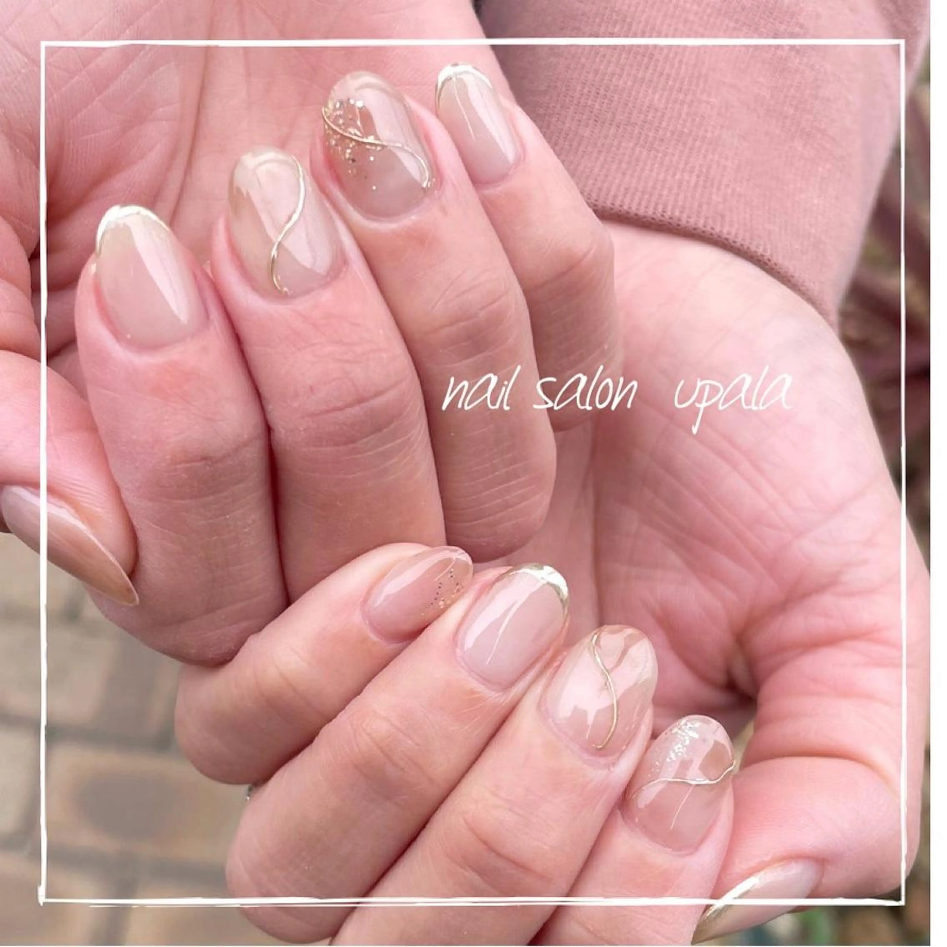 ネイル ミラーネイル ニュアンスネイル 春ネイル ハンドネイル upala Mayukoのネイルデザイン